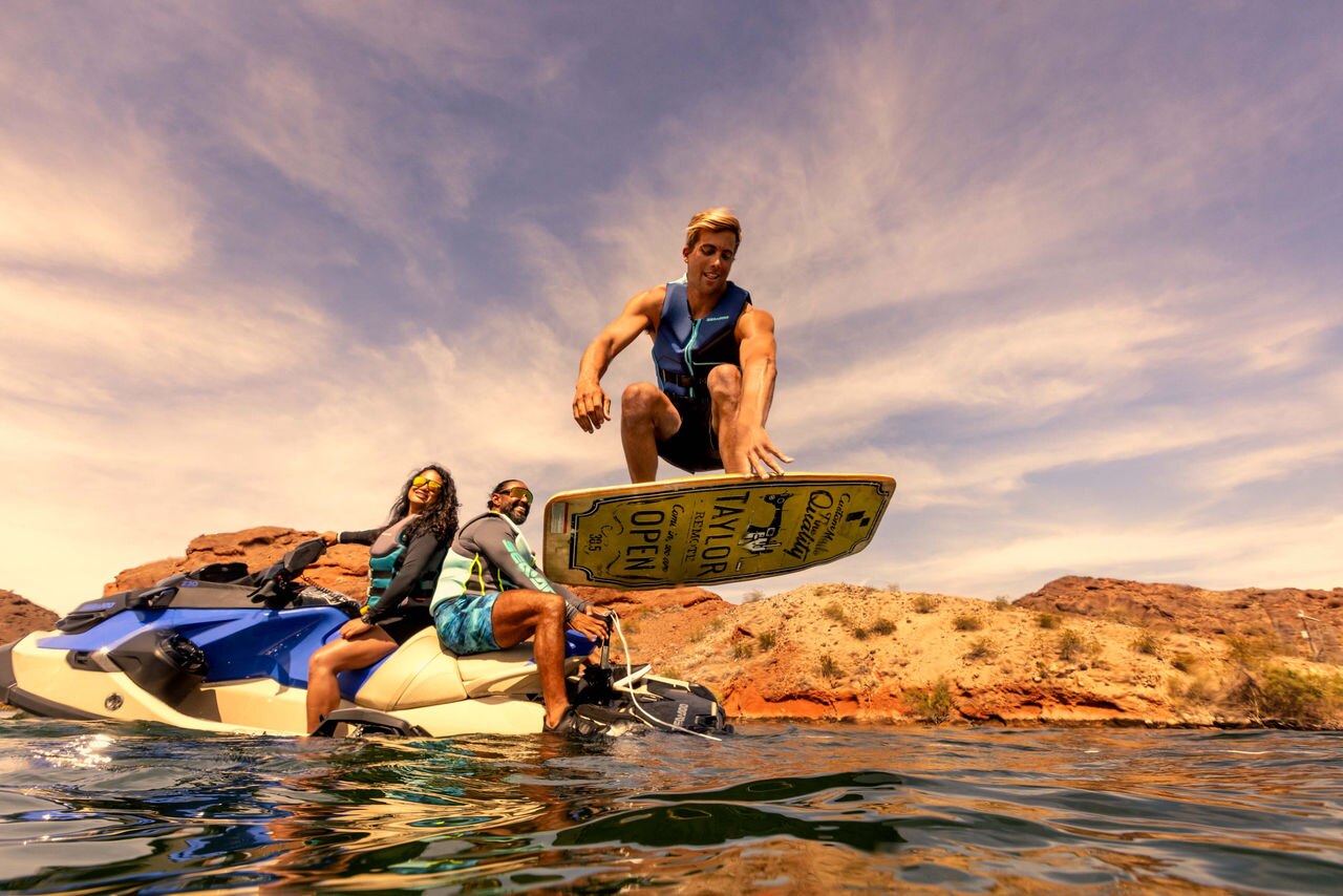 Man riding a Sea-Doo Personal Watercraft