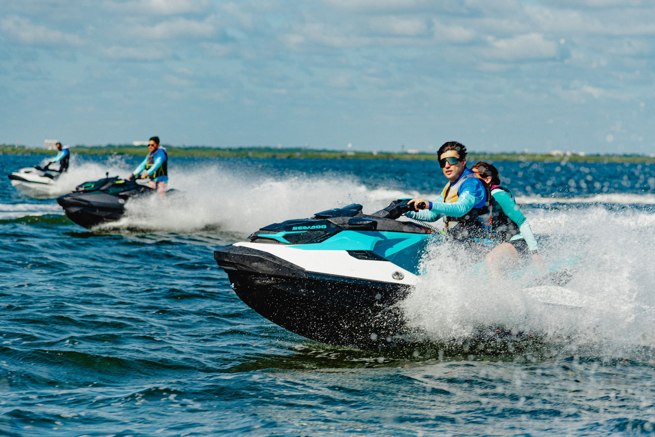 Man riding a Sea-Doo Personal Watercraft