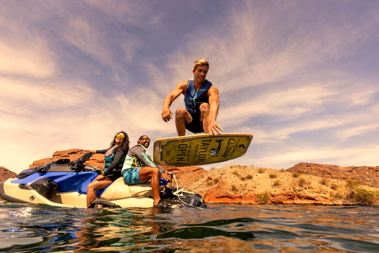 Man riding a Sea-Doo Personal Watercraft
