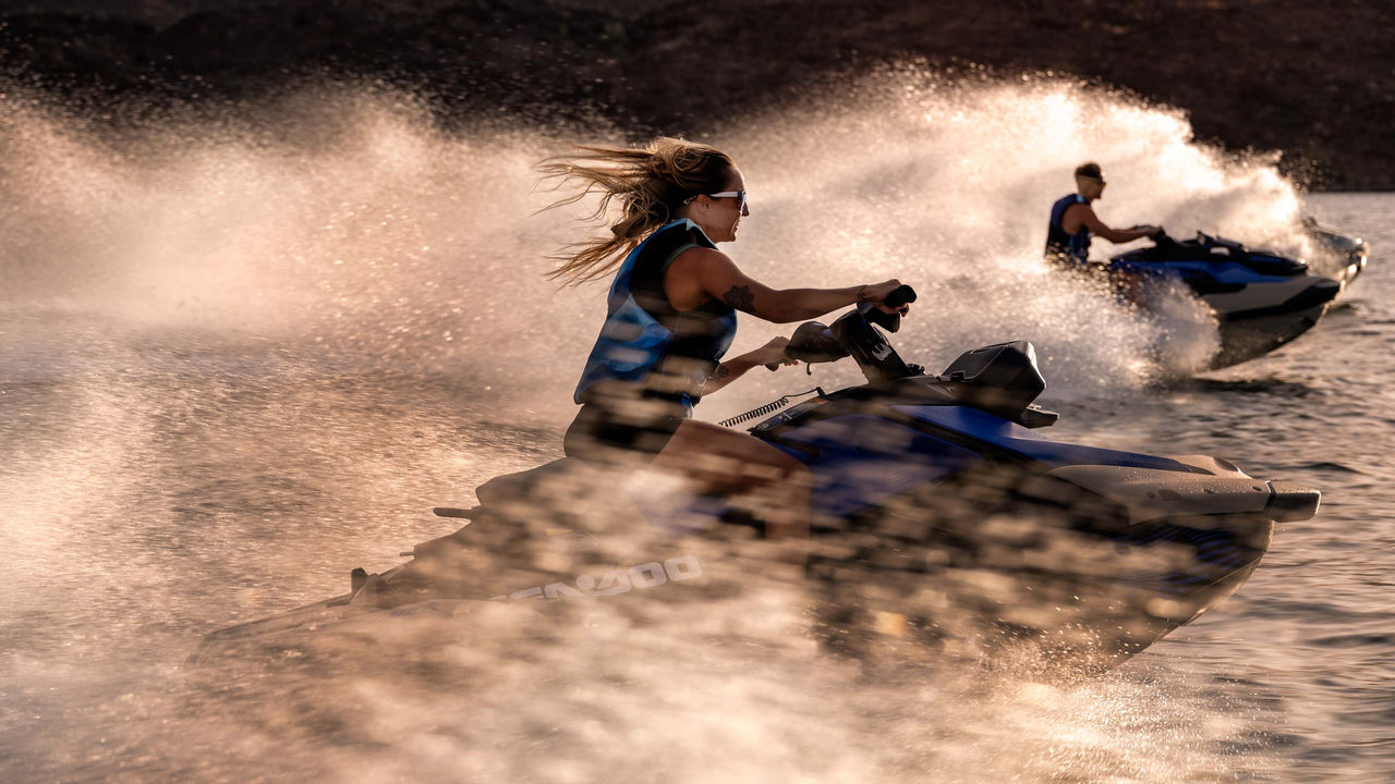 Woman riding the 2024 Sea-Doo Spark personal watercraft