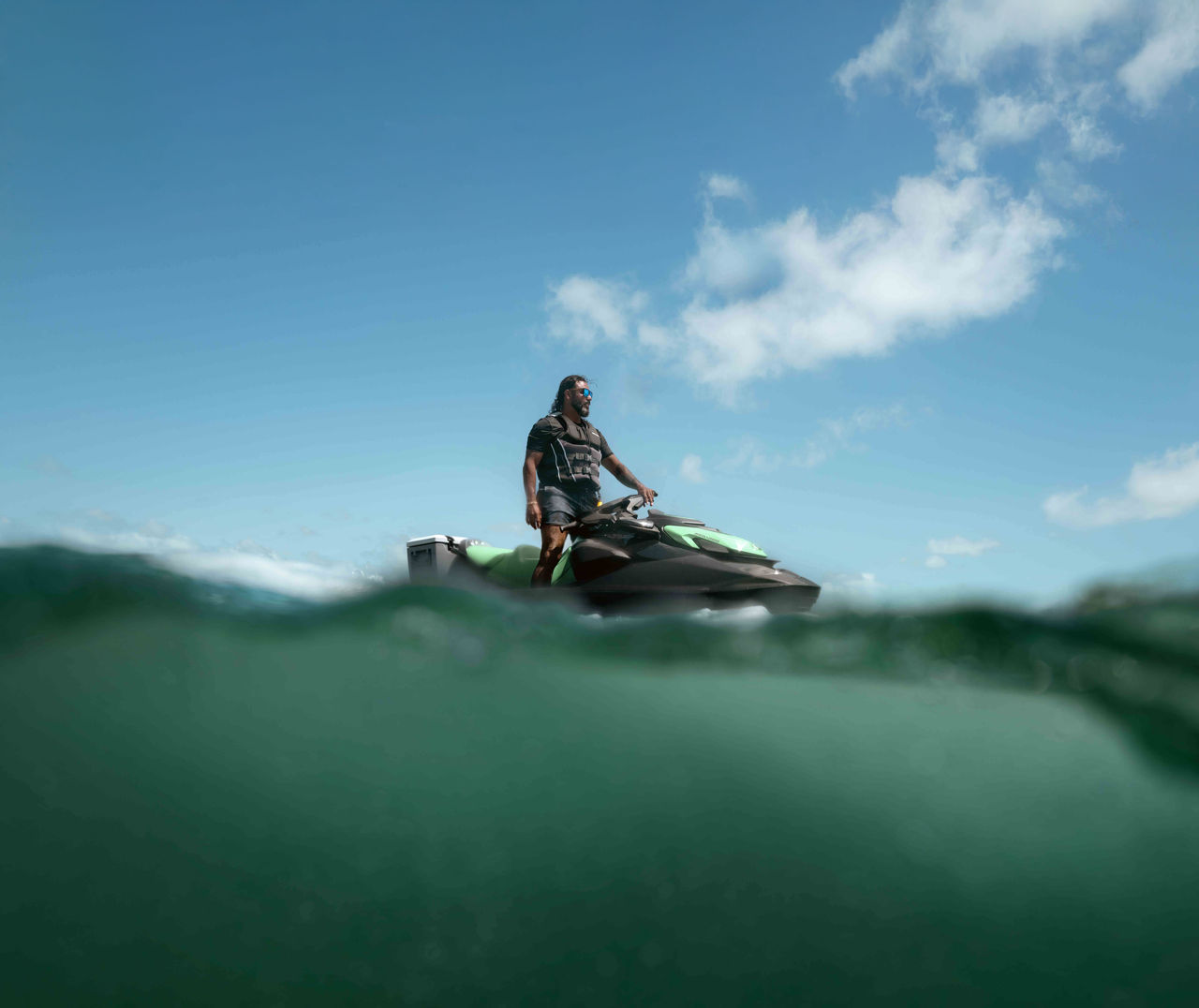 Man riding a Sea-Doo Personal Watercraft