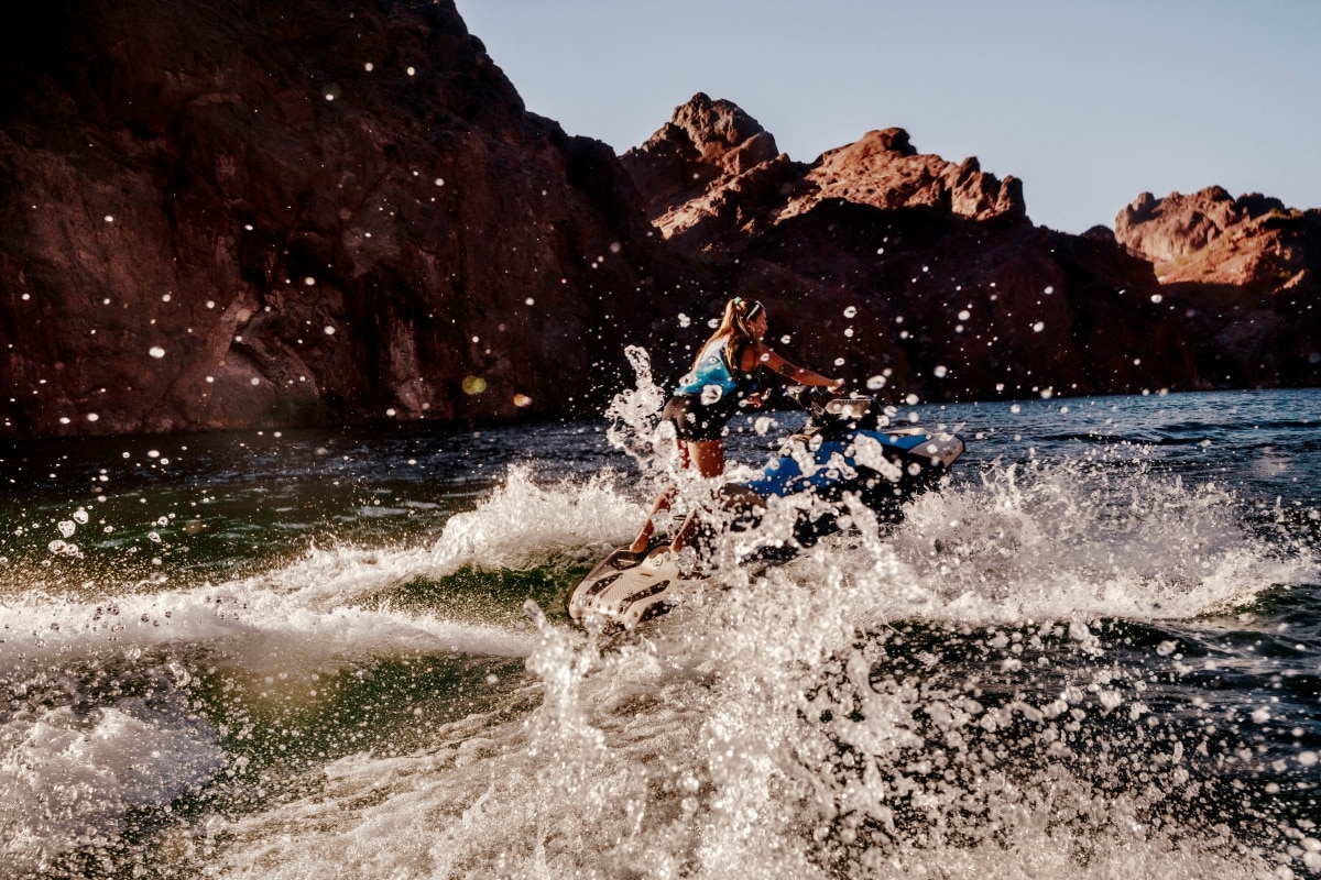 Man riding a Sea-Doo Personal Watercraft