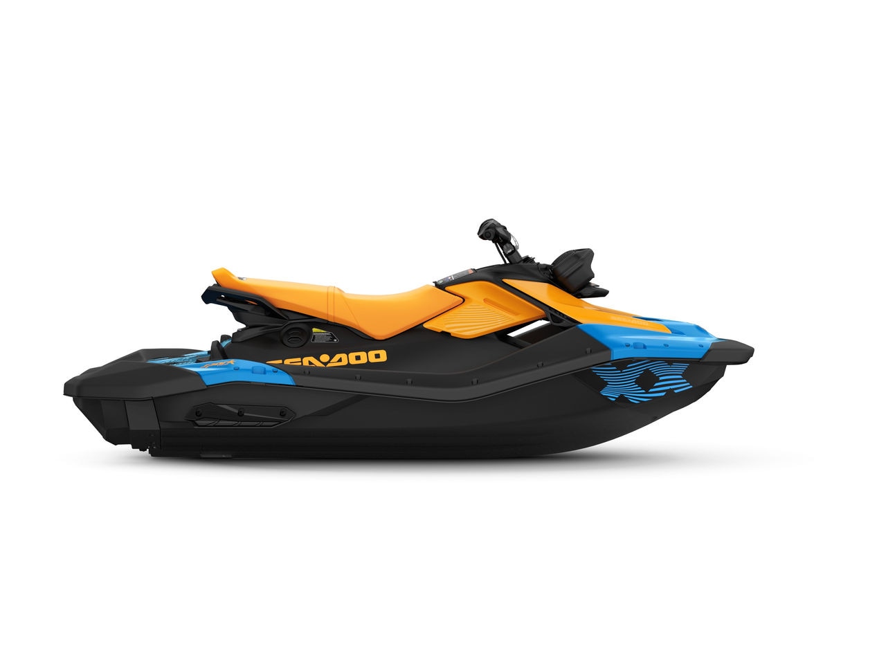Two Sea-Doo Spark personal watercraft riding on water