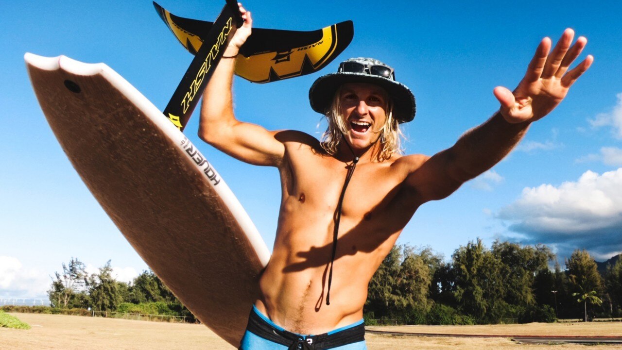 Christopher Farro and his foil surf