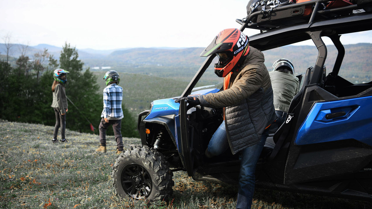 Many riders ready for adventure with a Can-Am Commander side-by-side