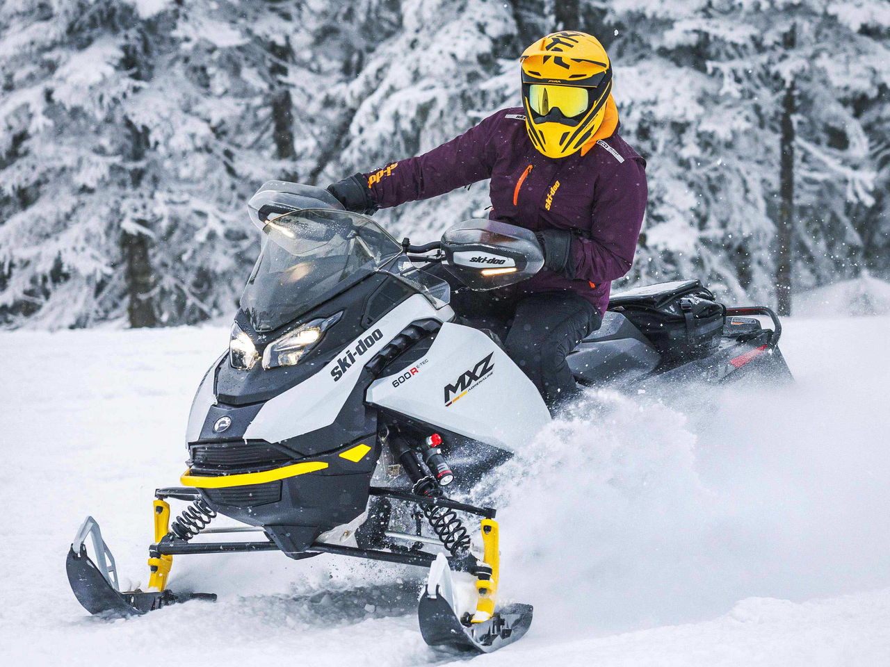Women on the Ski-Doo MXZ Adrenaline with Blizzard Package