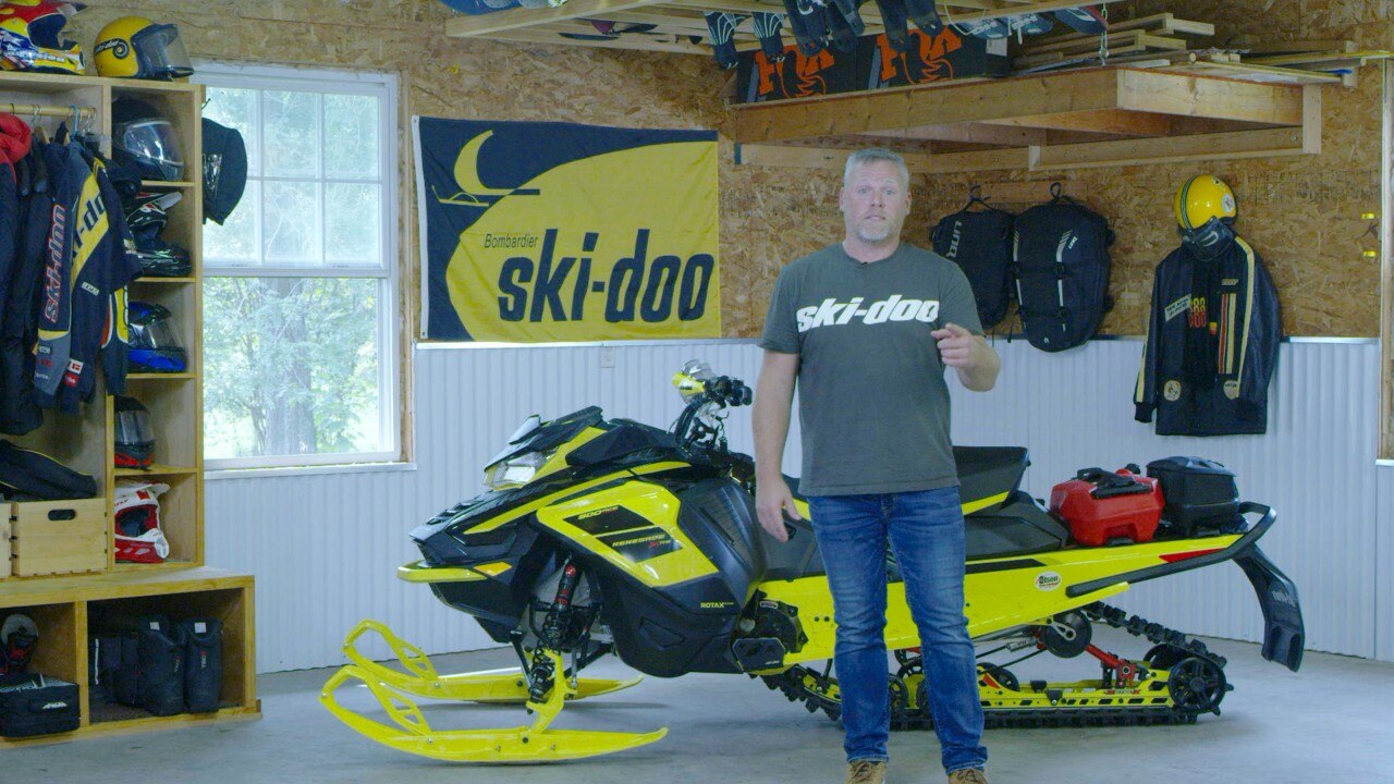 Troy Oleson providing tips for your trail snowmobile
