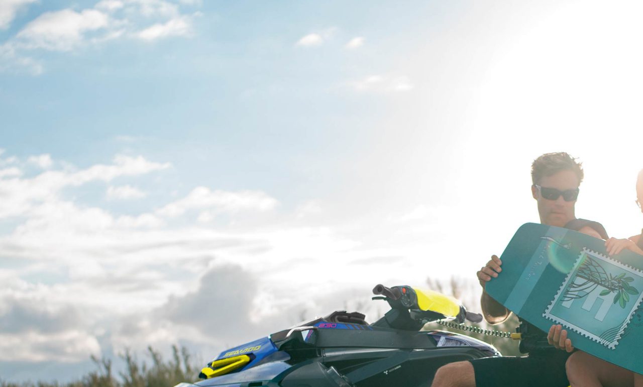 Family preparing a wake rid on a Sea-Doo Wake Pro