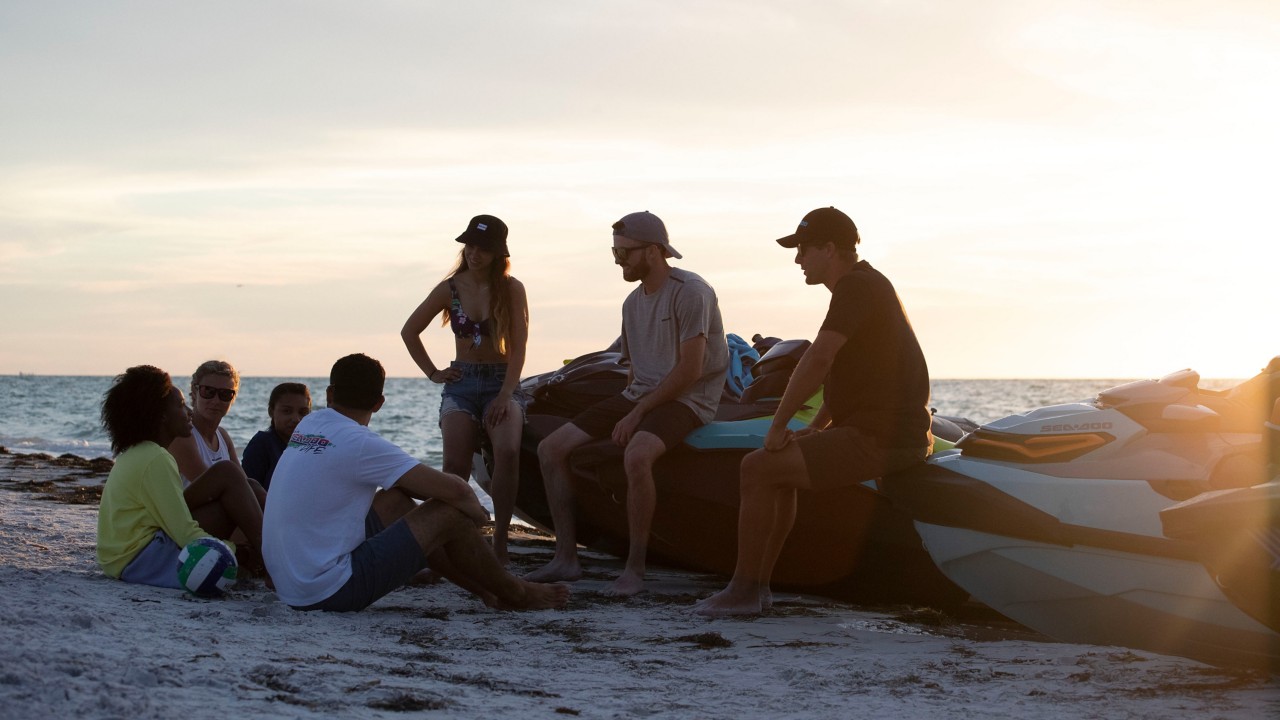 Group of friends with their Sea-Doo