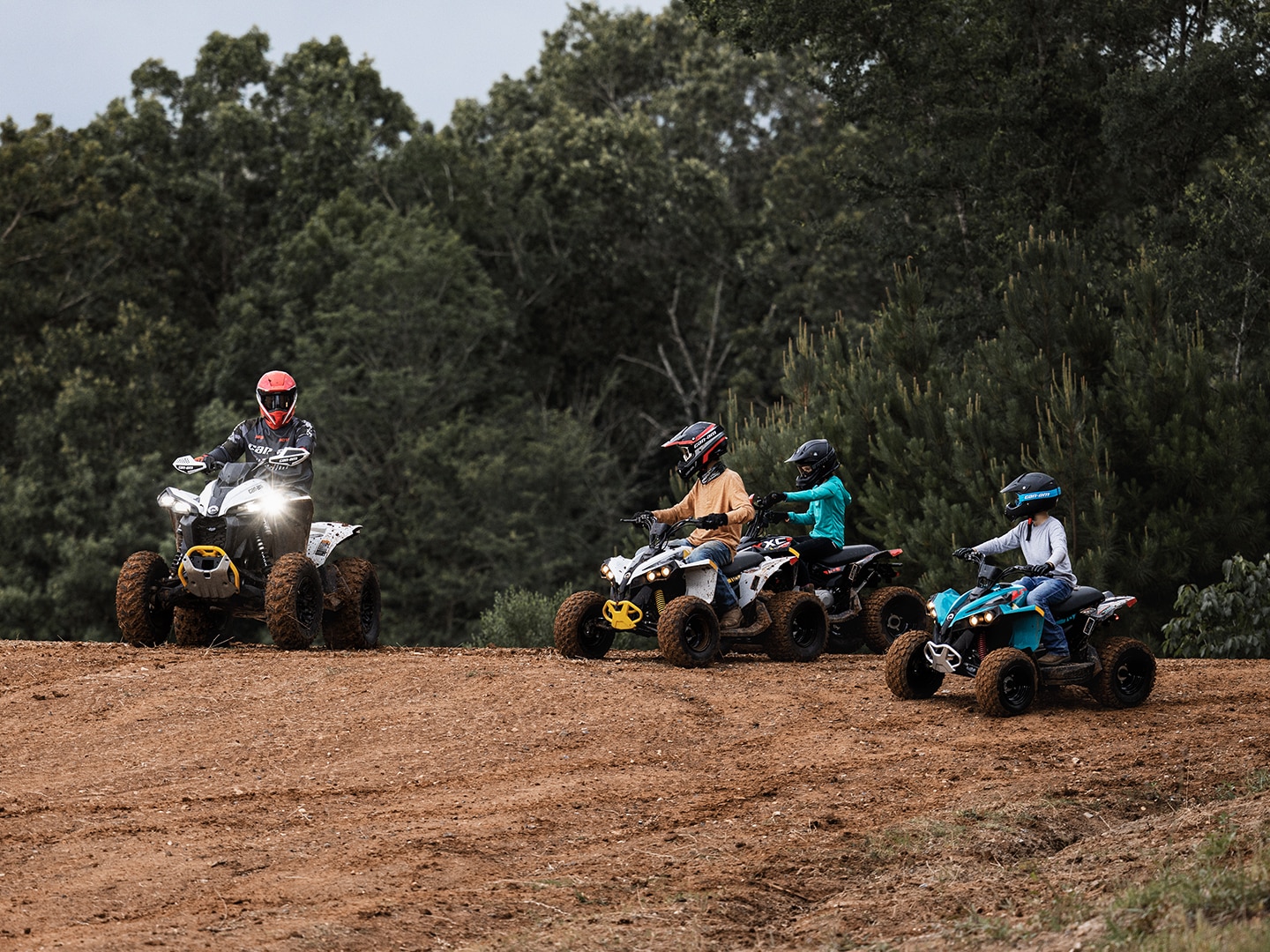 Can-Am rider giving instructions