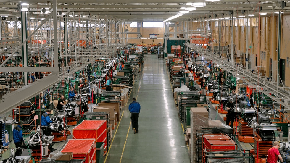 Inside shot of BRP manufacturing facility