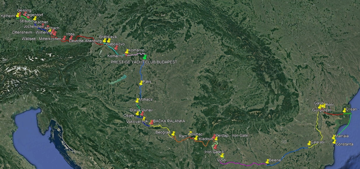 Danube Expedition map