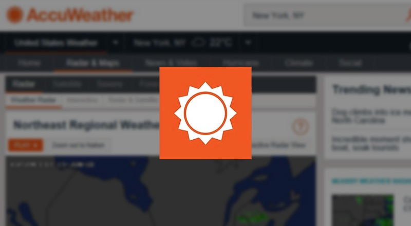 Accuweather alkalmazás logója