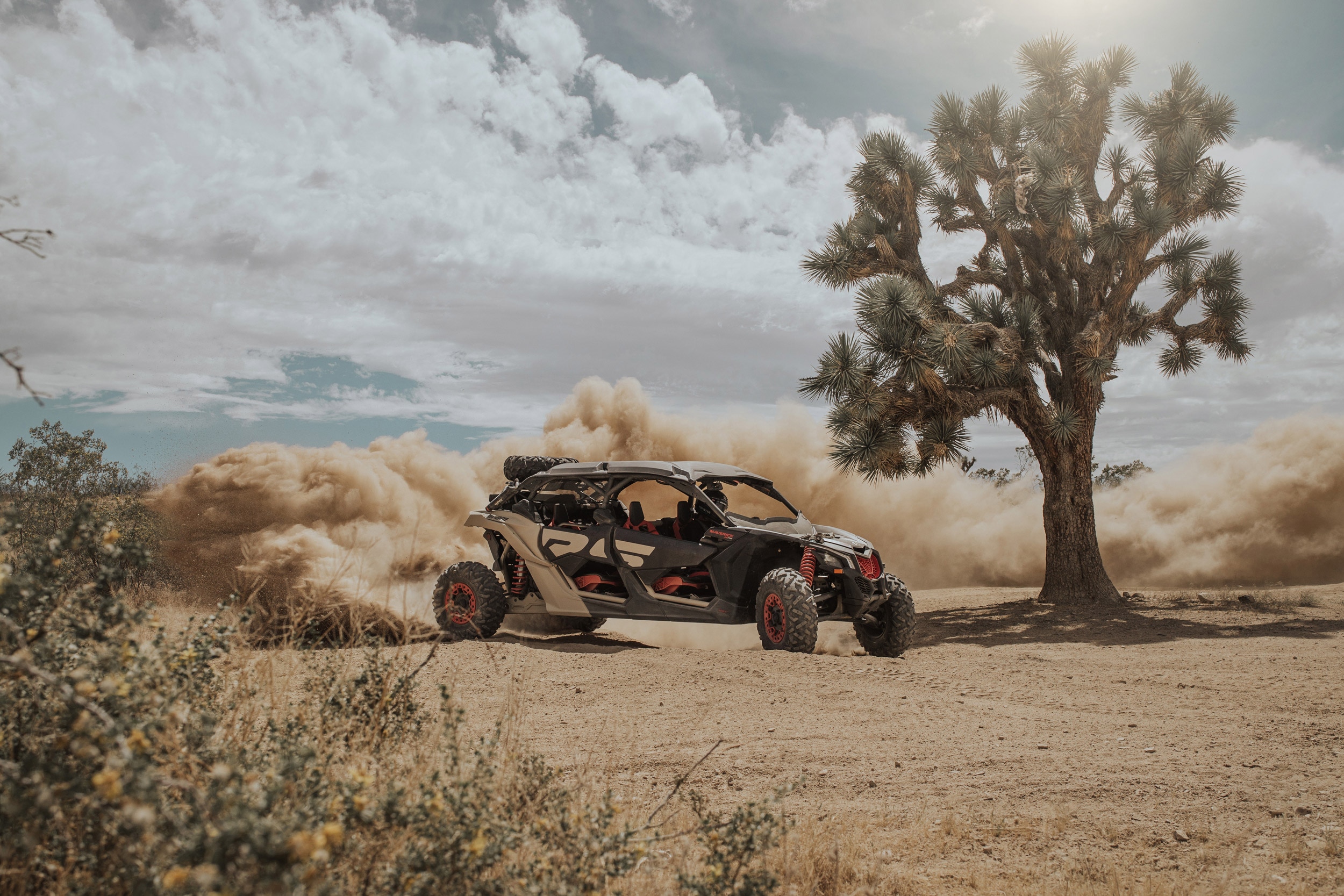 Njeri duke vozitur një Maverick në shkretëtirë
