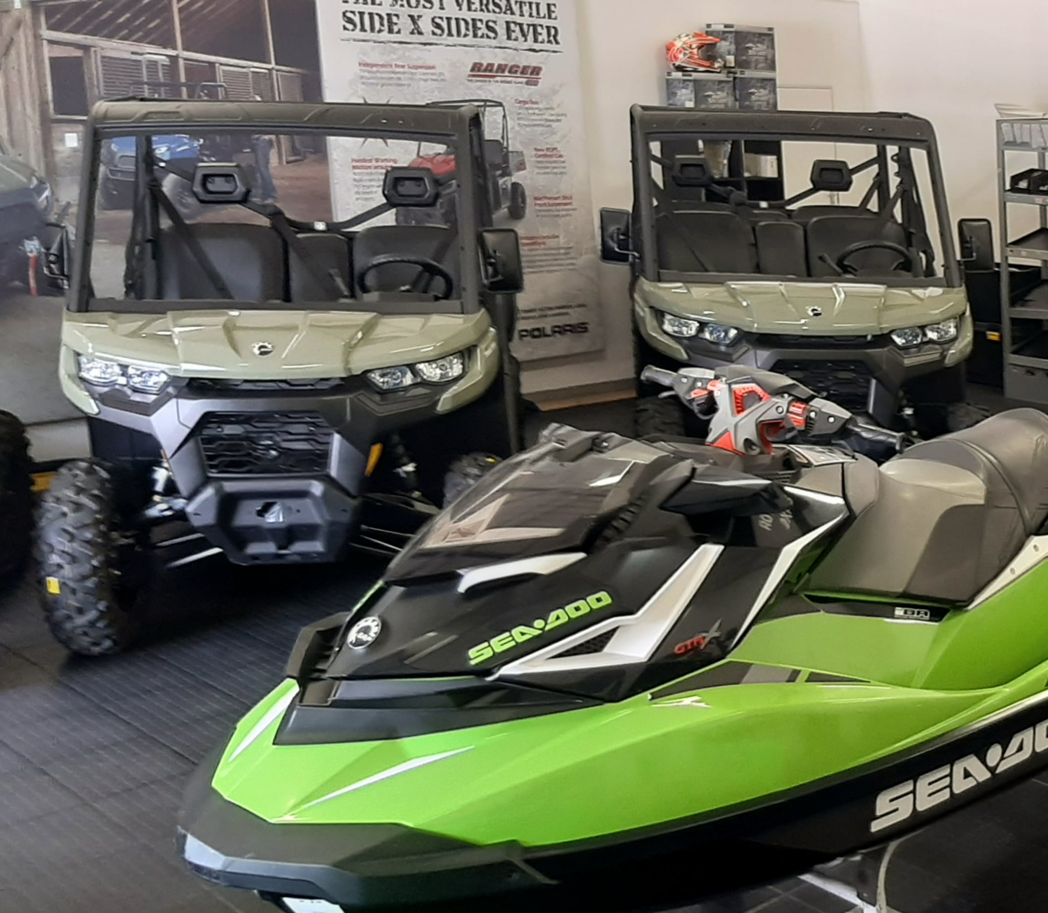 Can Am Side By Side In Garage