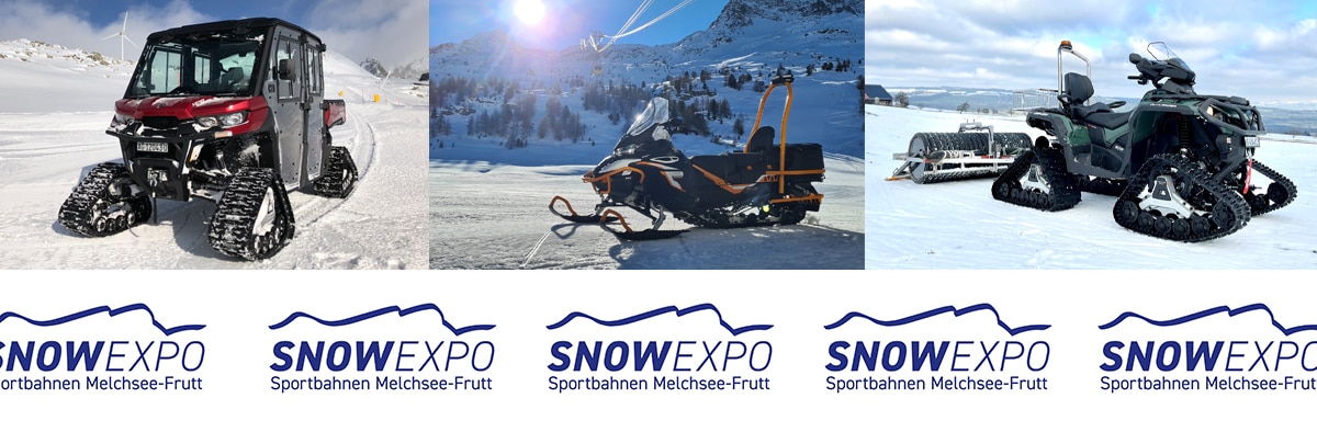 snowexpo event, testfahrzeug motorschlitten, SSV & ATV