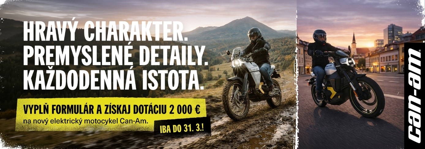 Elektrické motocykle Can-Am s dotáciou 2 000 € 