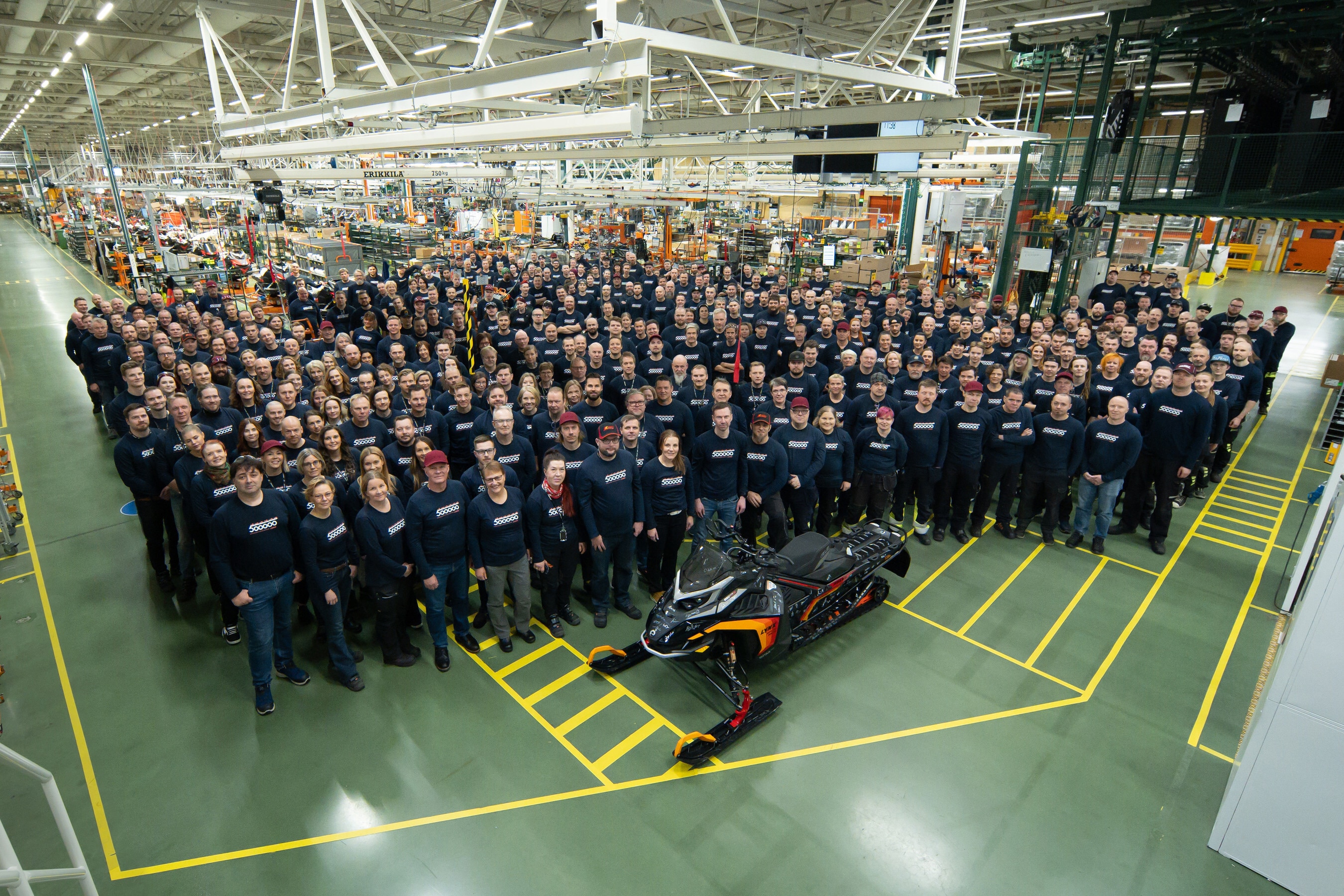 BRP CELEBRATES THE PRODUCTION OF HALF A MILLION SNOWMOBILES IN FINLAND (CNW Group/BRP Inc.)