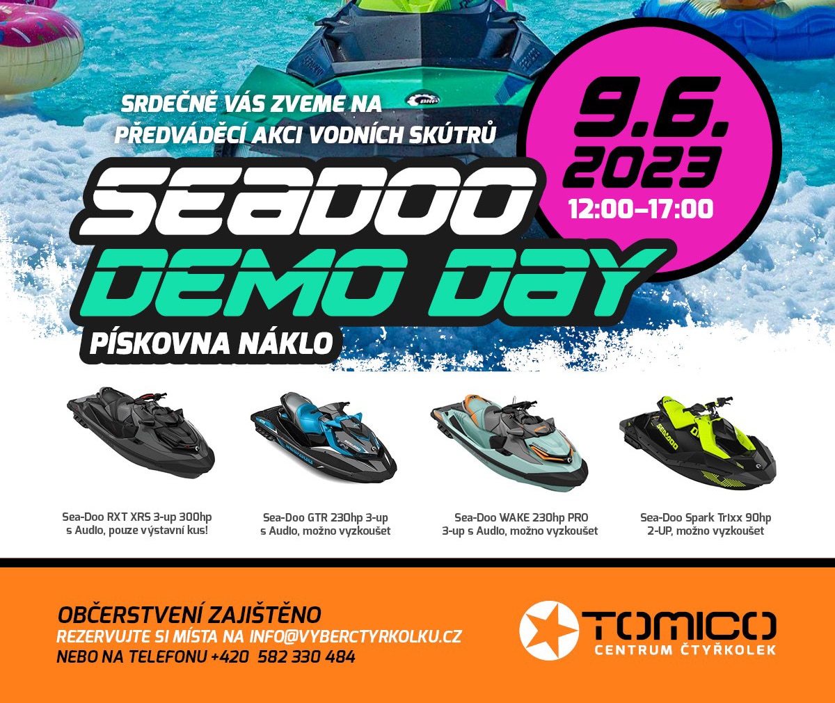 Pozvánka na Sea-Doo Demo Day - TOMICO GROUP