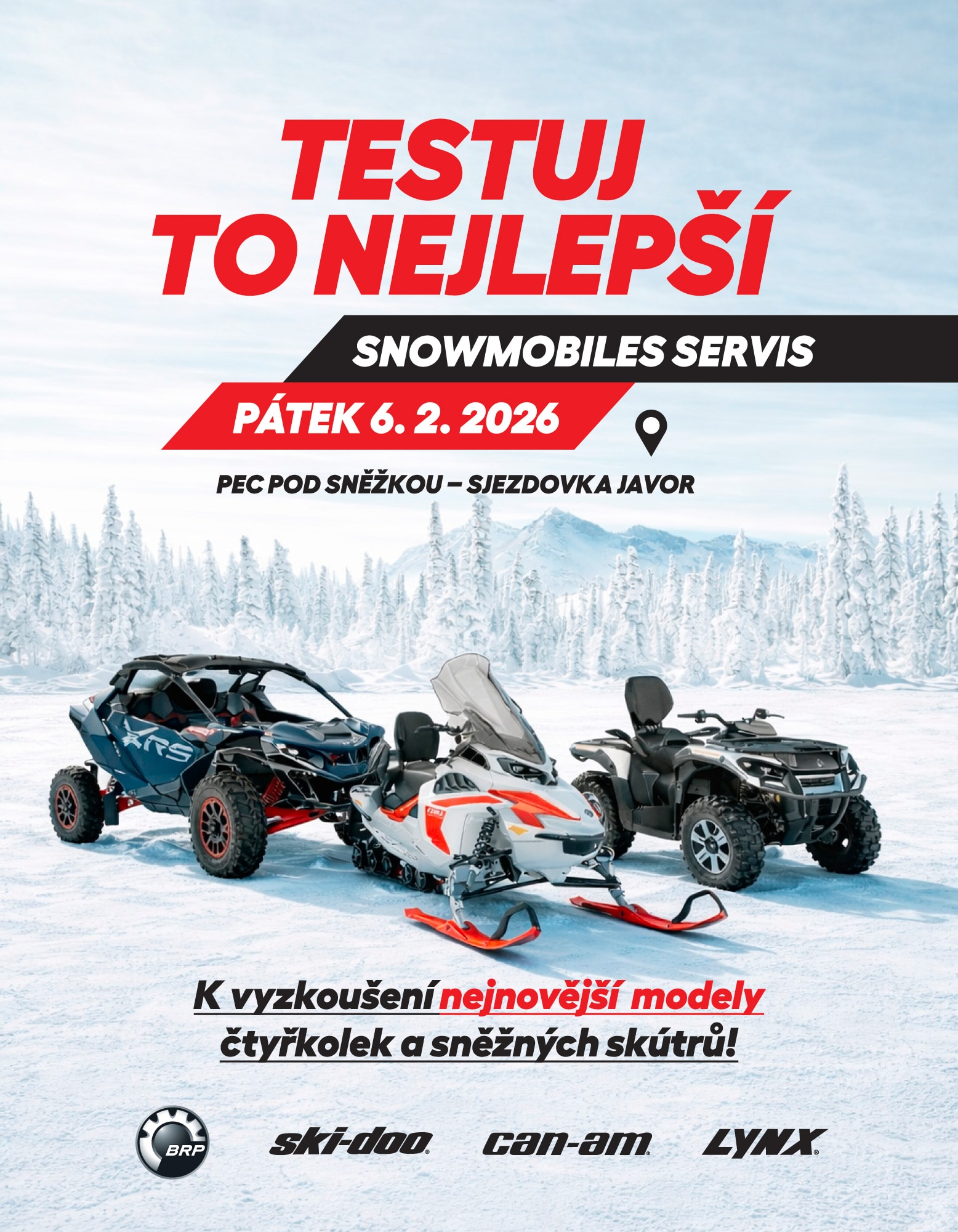 Testovací den Snowmobile Servis