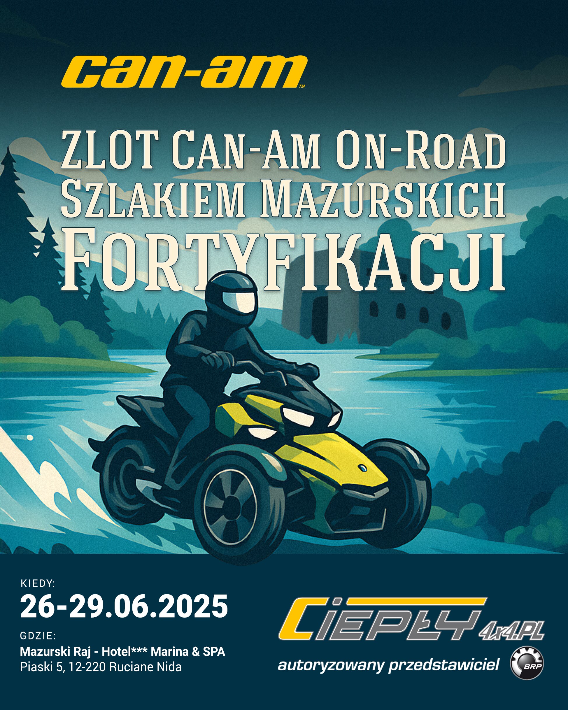 Zlot Can-Am On-Road "Szlakiem Mazurskich Fortyfikacji" 2025 