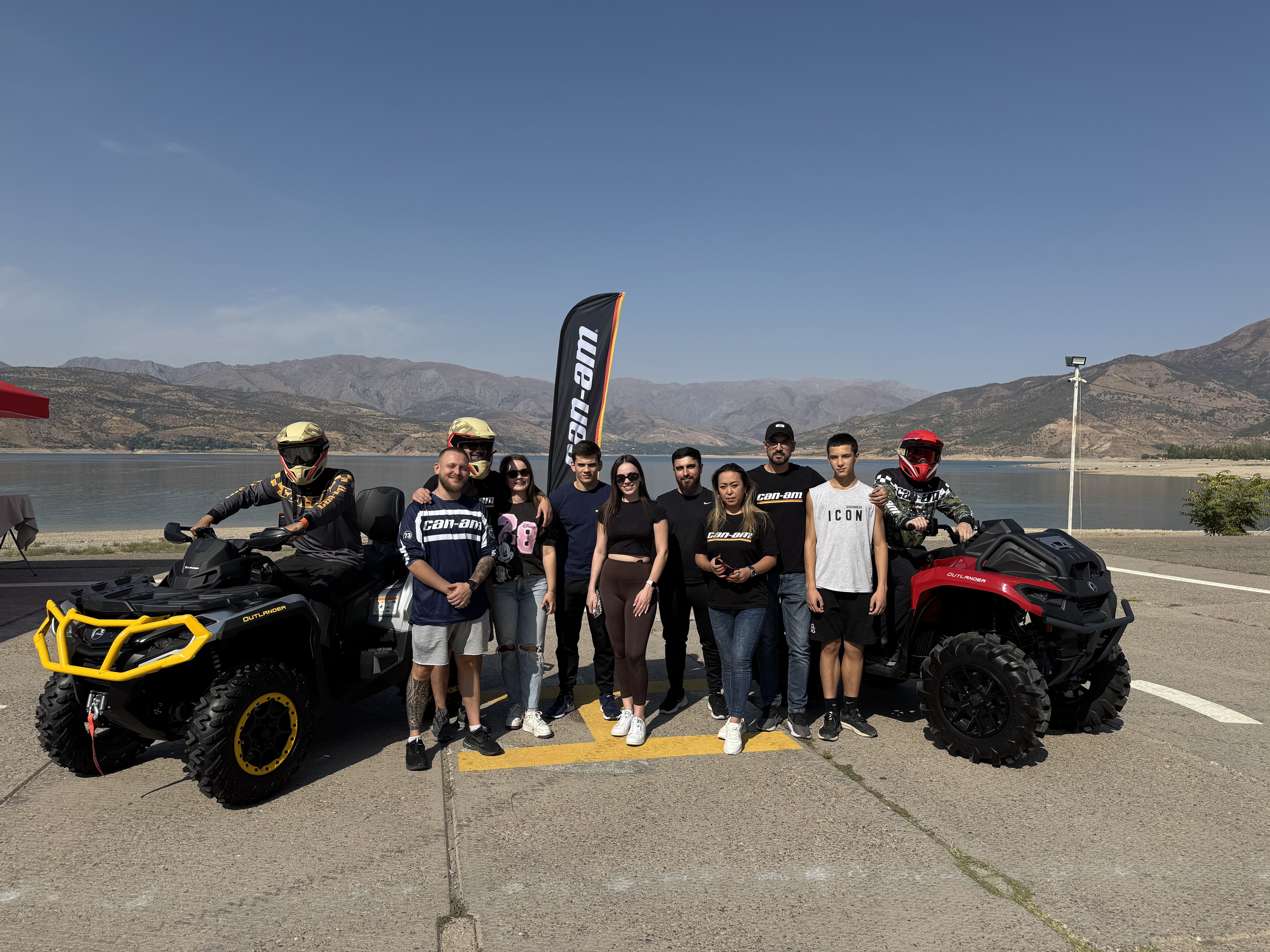 Landscape shot of a foggy mountain