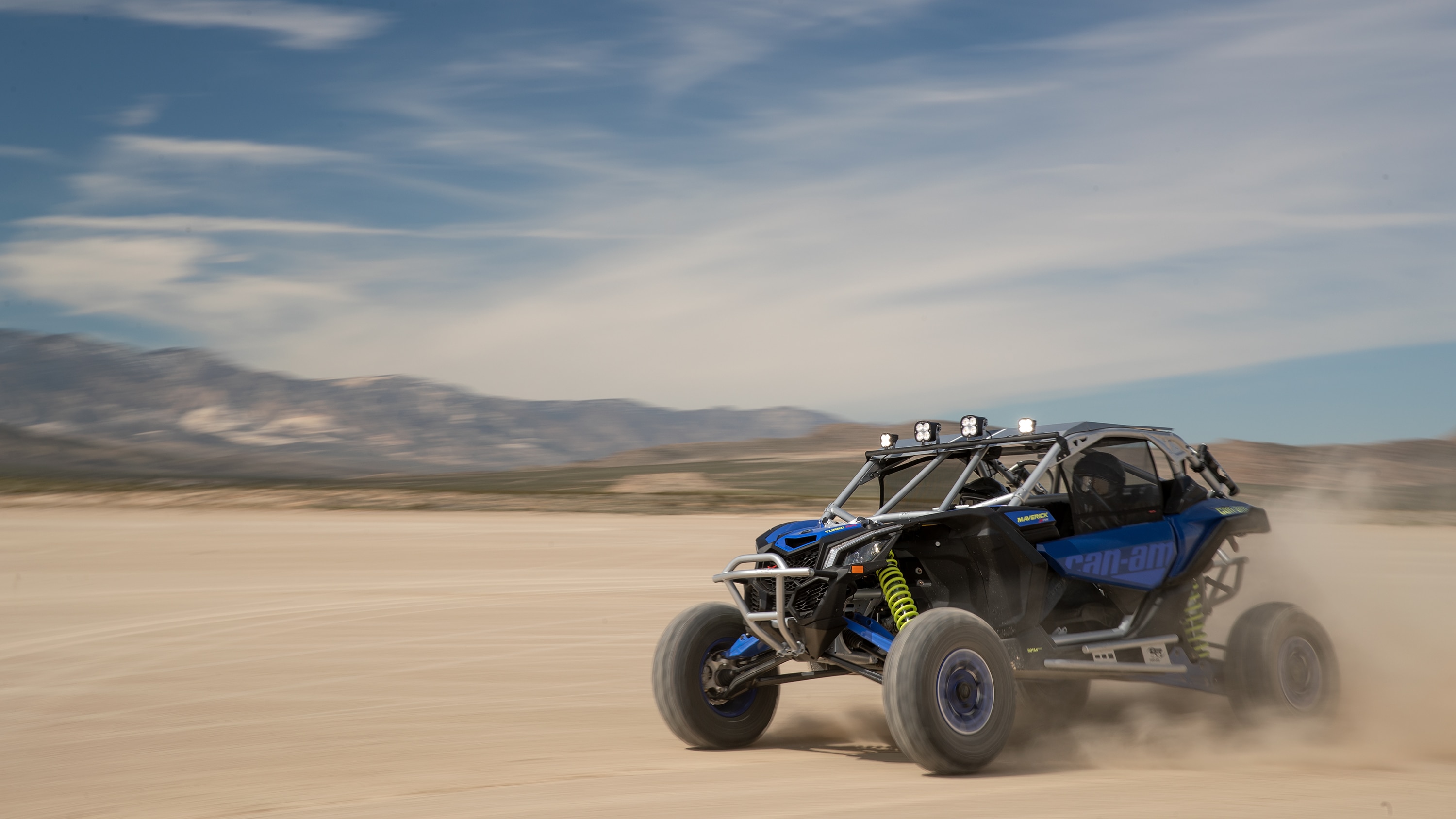 Man driving a Maverick in the desert