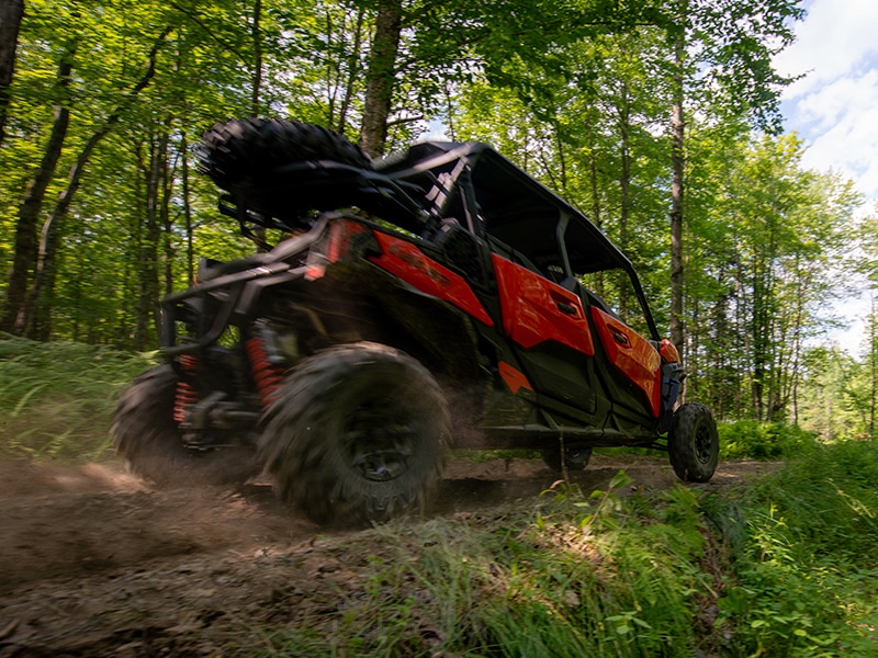 Close up of a Maverick Sport in a light forest trail