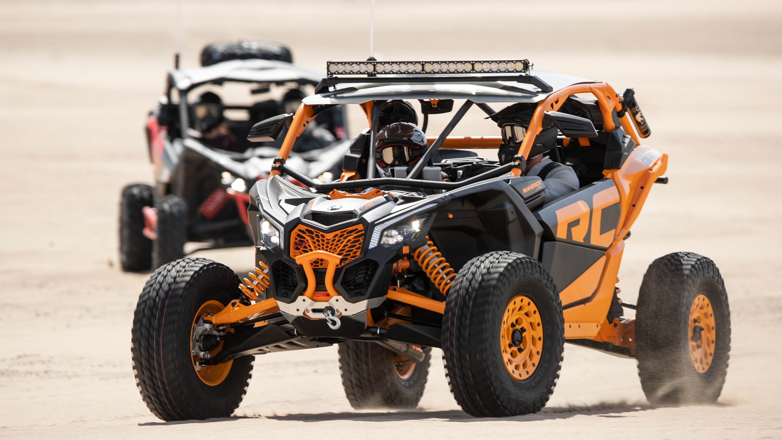 Pair of Maverick models in the desert