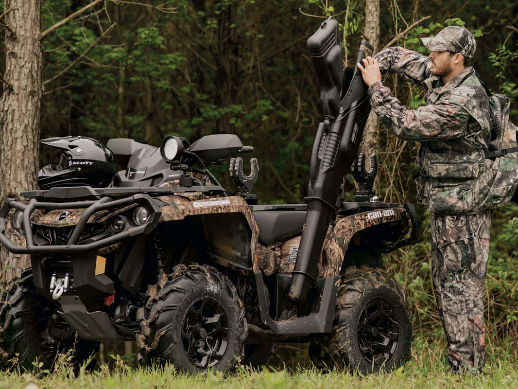 Man hunting with can-am atv.