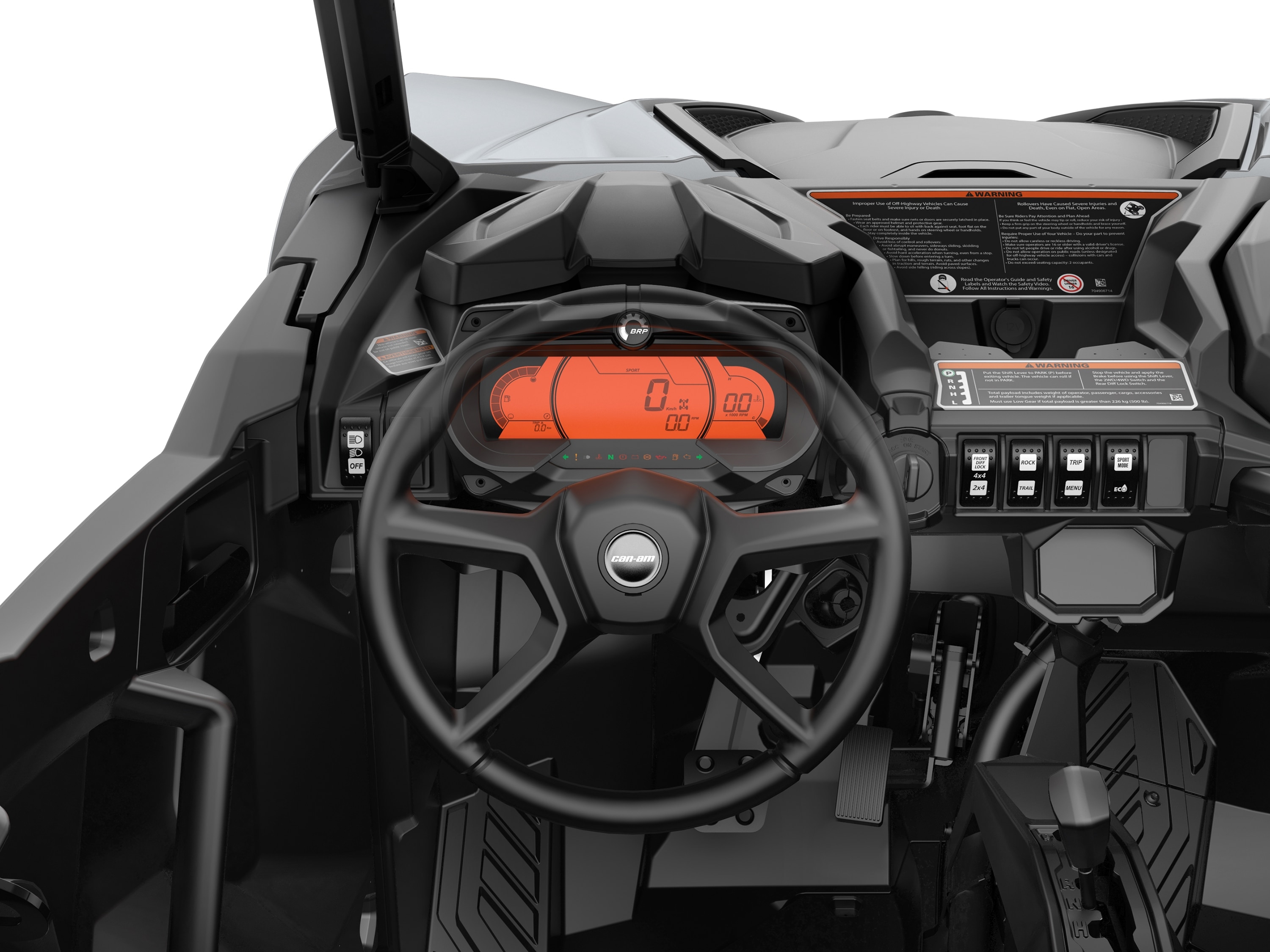 Can-Am Maverick Sport 7.6 na digitalnem zaslonu s tipkovnico in notranjostjo