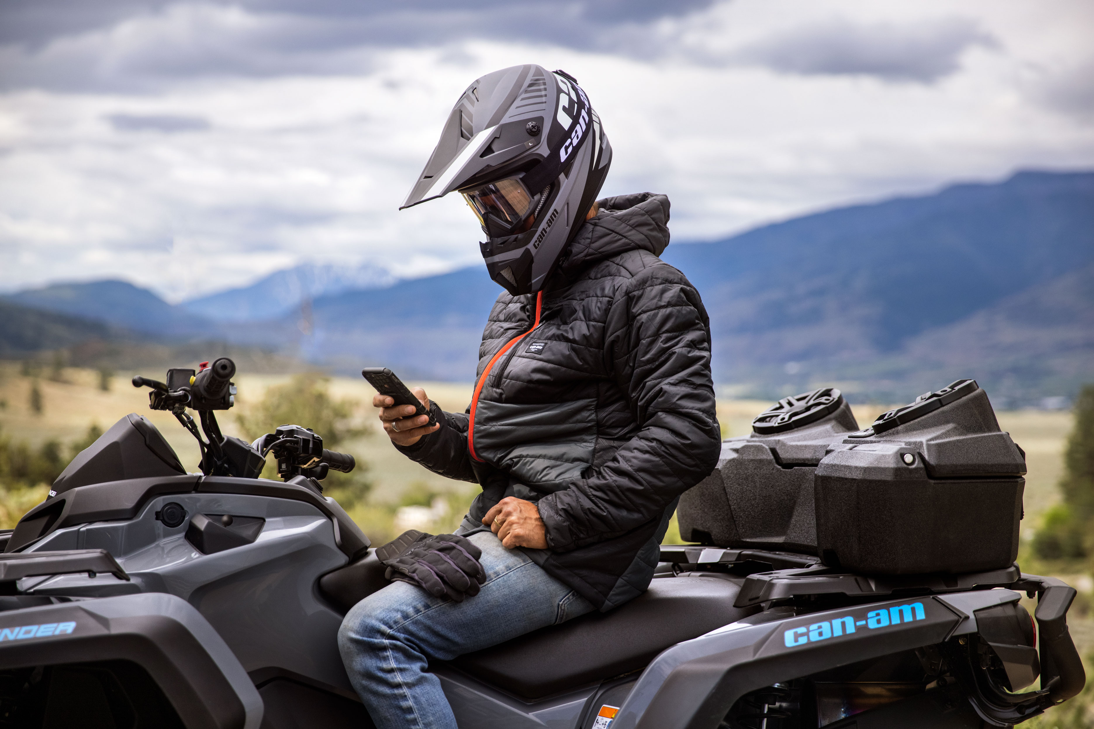 Rider on his Can-Am Outlander  