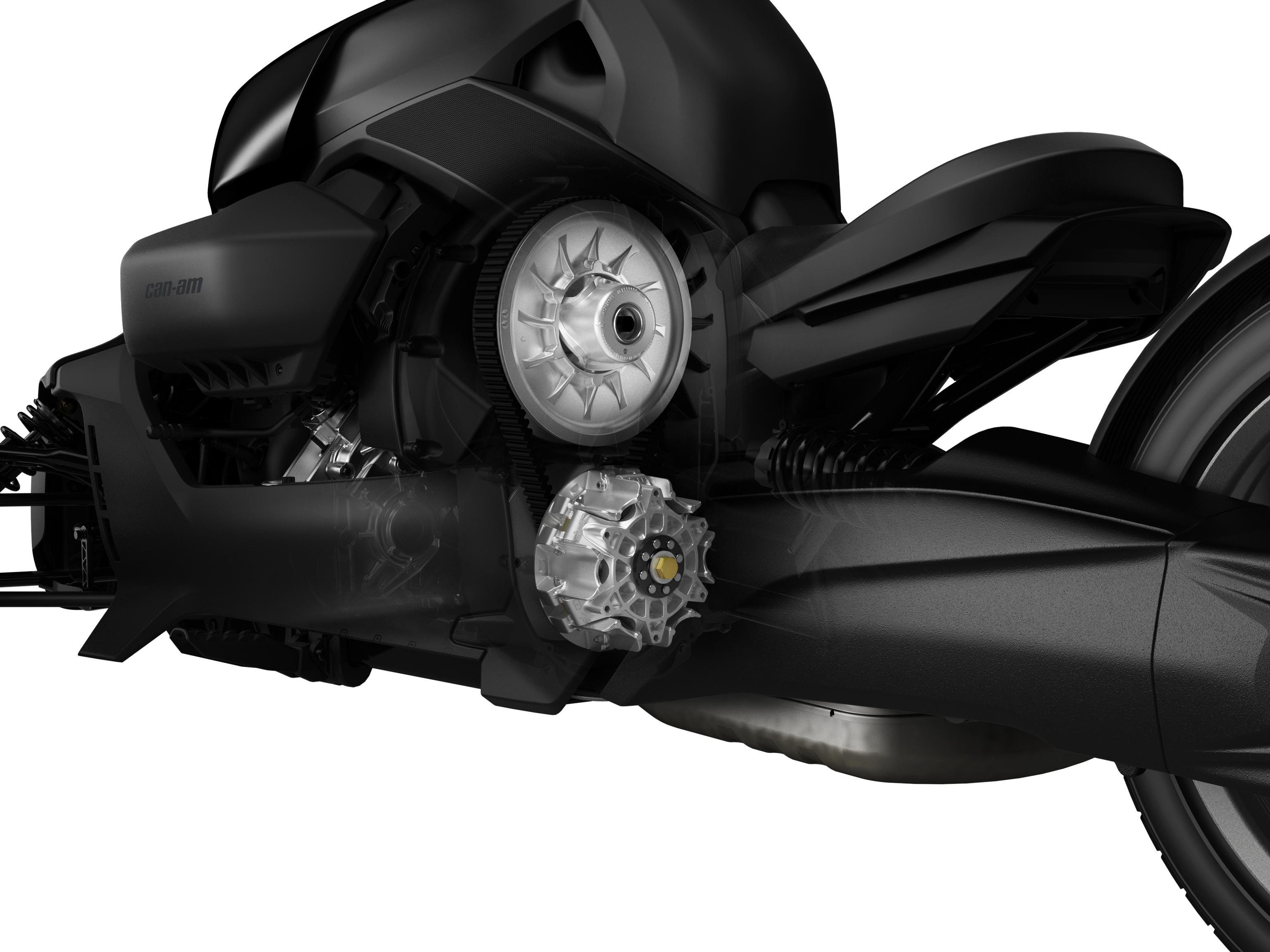 The CVT transmission of a Can-Am Ryker