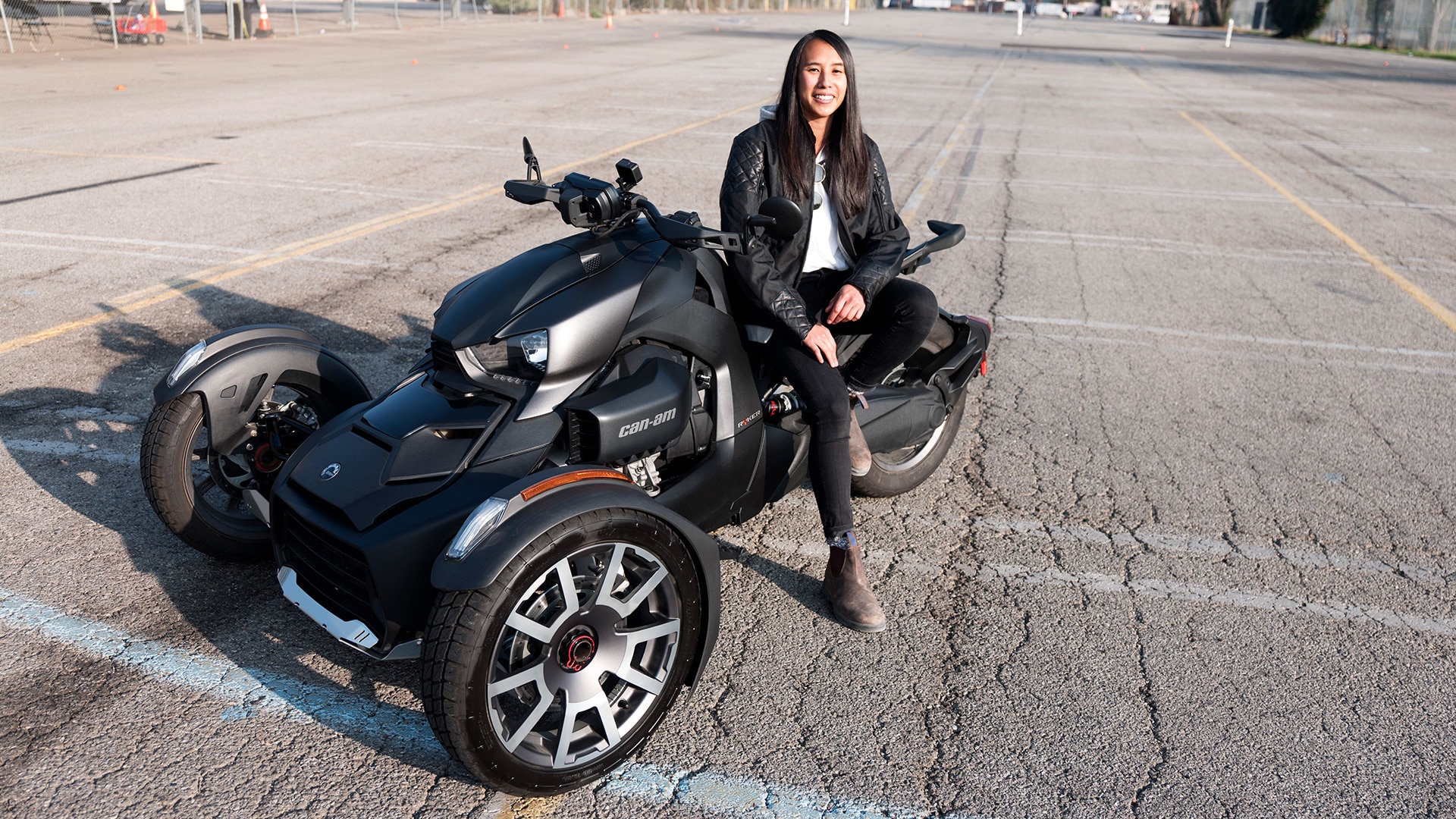 Woman riding a Can-Am Ryker