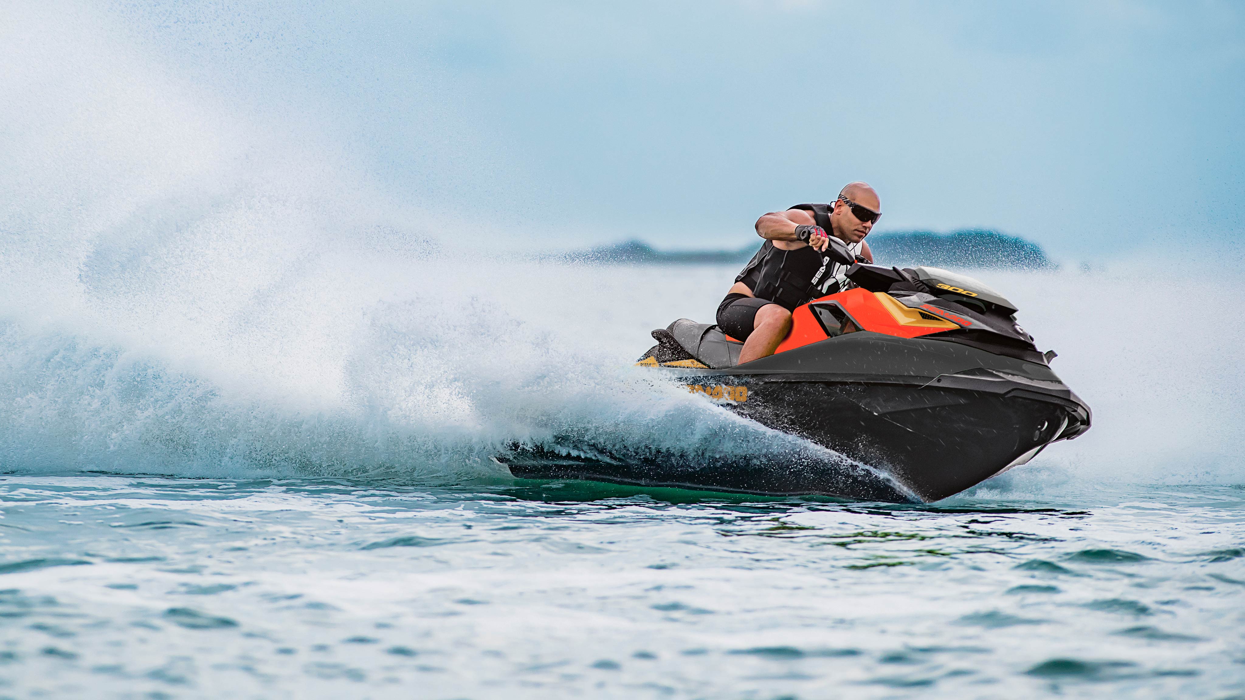 Man driving his Sea-Doo RXP-X 300 