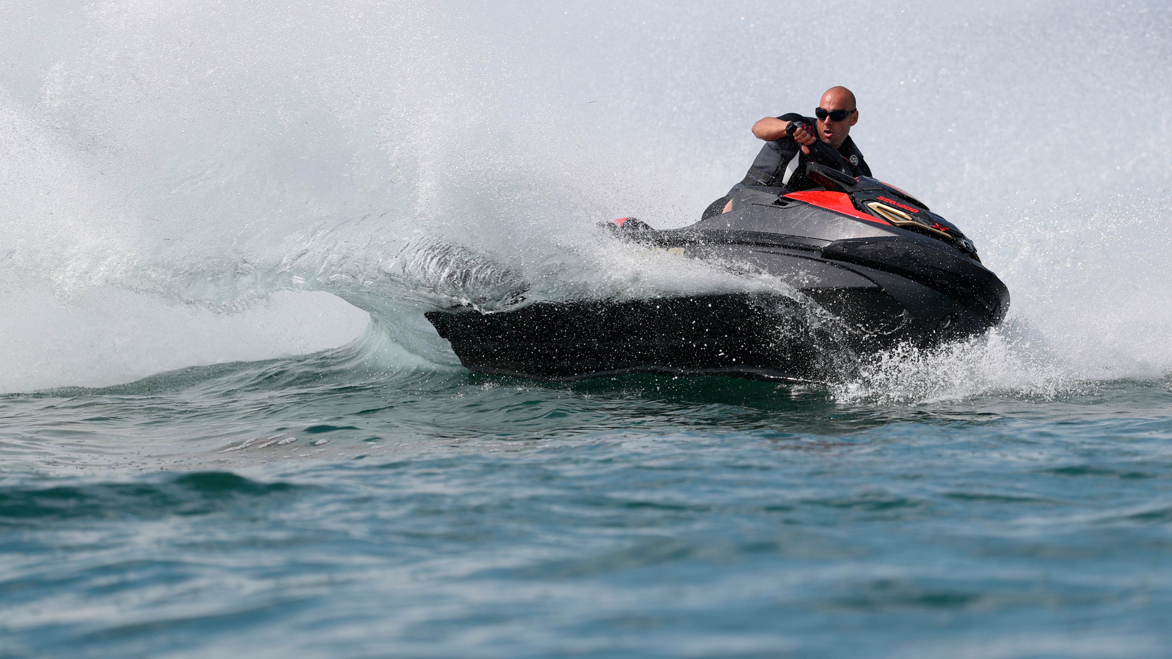 Man drifting his Sea-Doo RXT-X