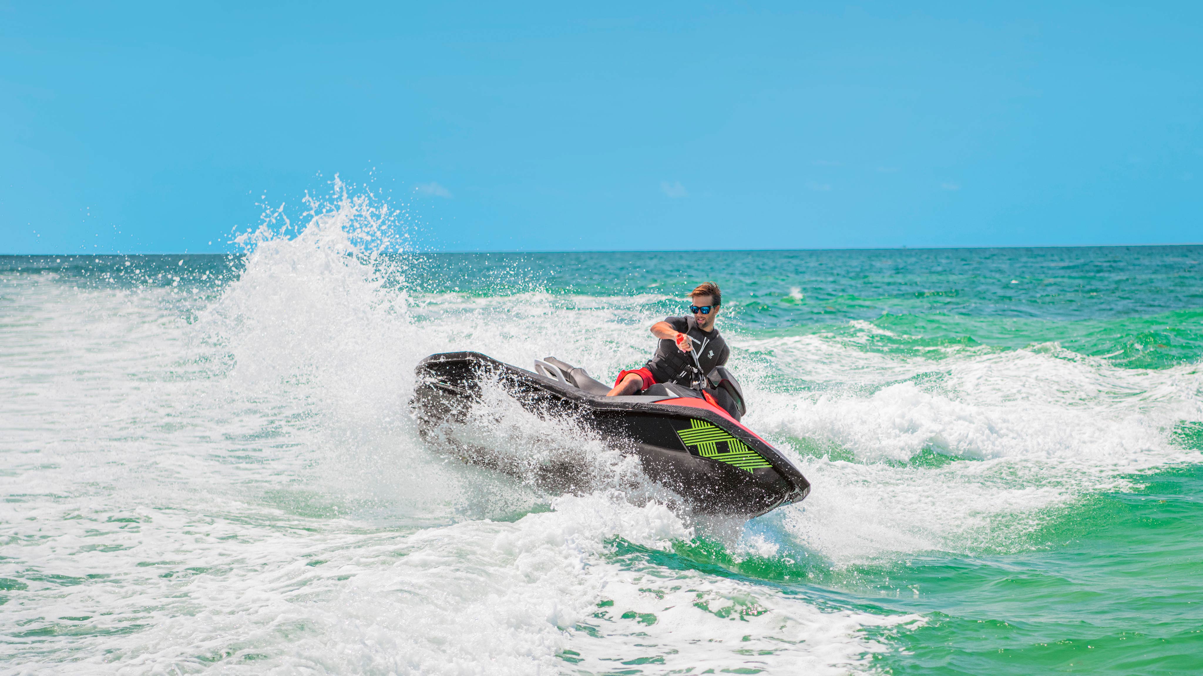 Man doing a U-turn with his Sea-Doo Spark Trixx