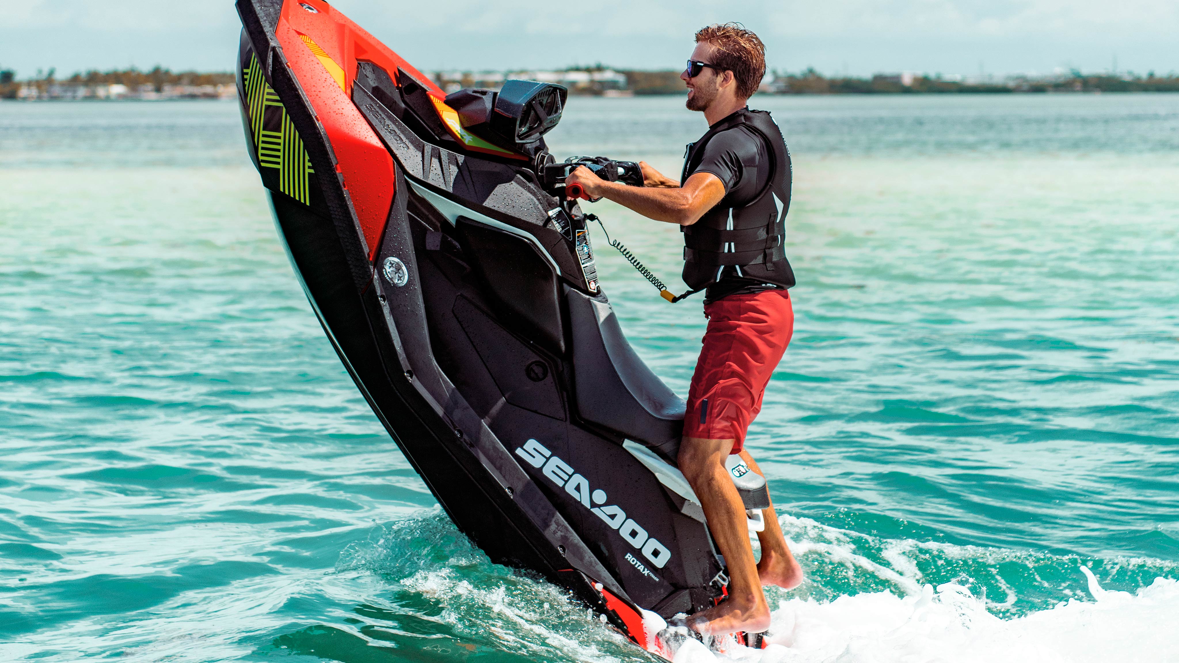Man standing up on his Sea-Doo Spark Trixx