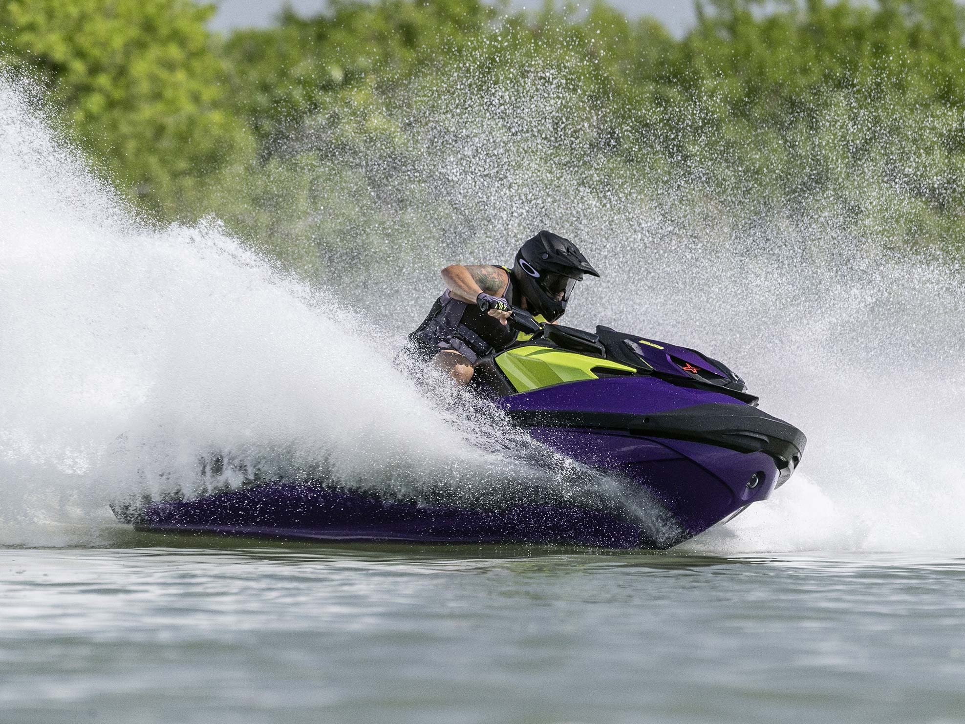 Man carving with a Sea-Doo on the water