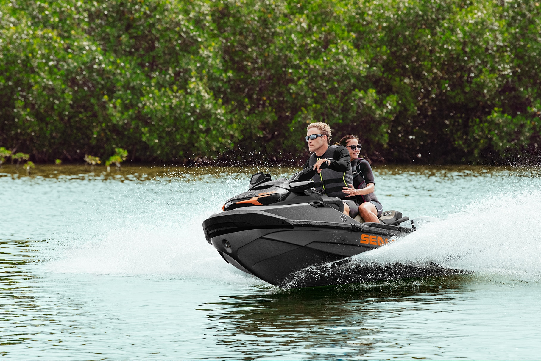 Man riding a Sea-Doo Personal Watercraft