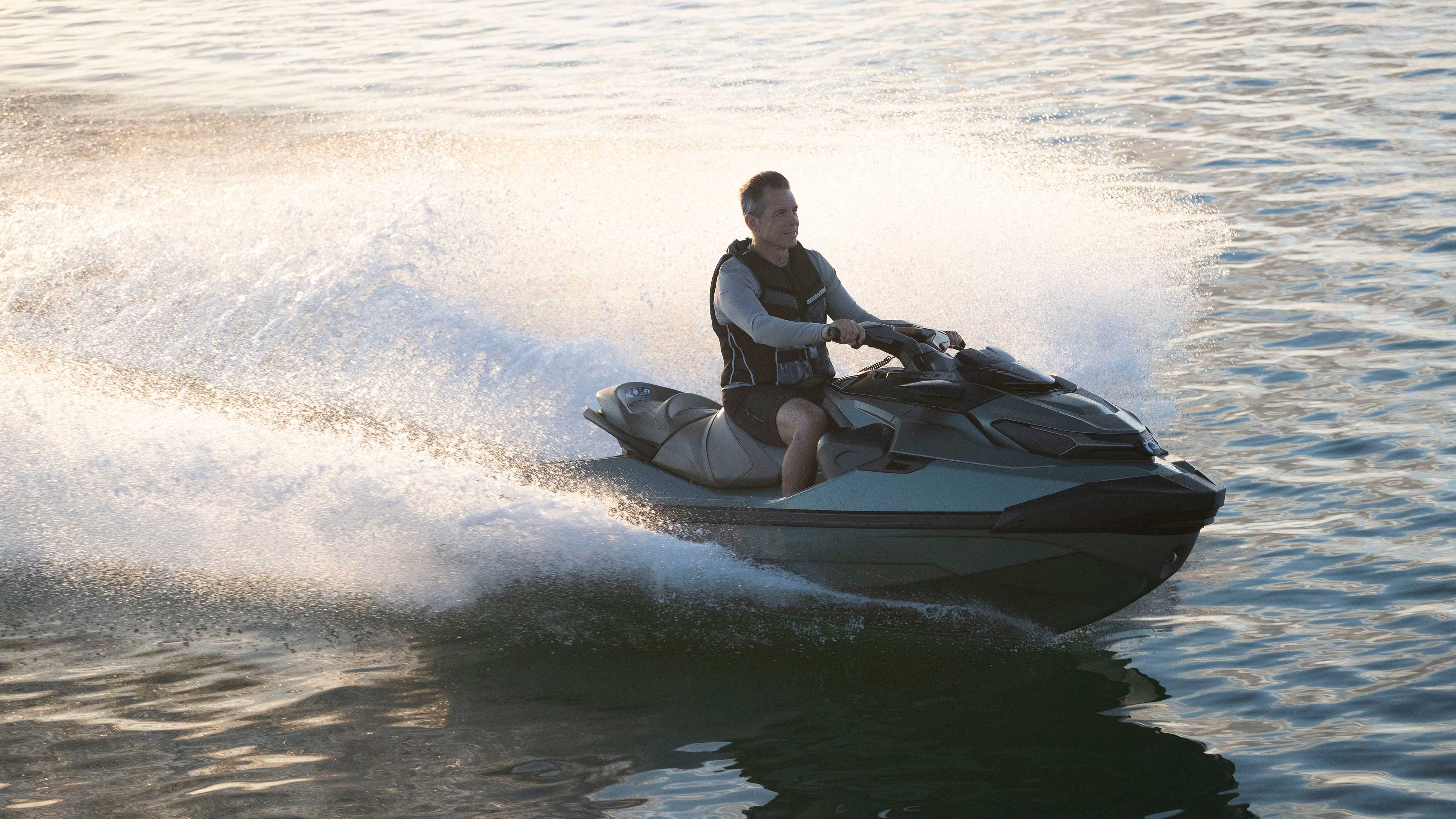 Man riding a Sea-Doo GTX Limited