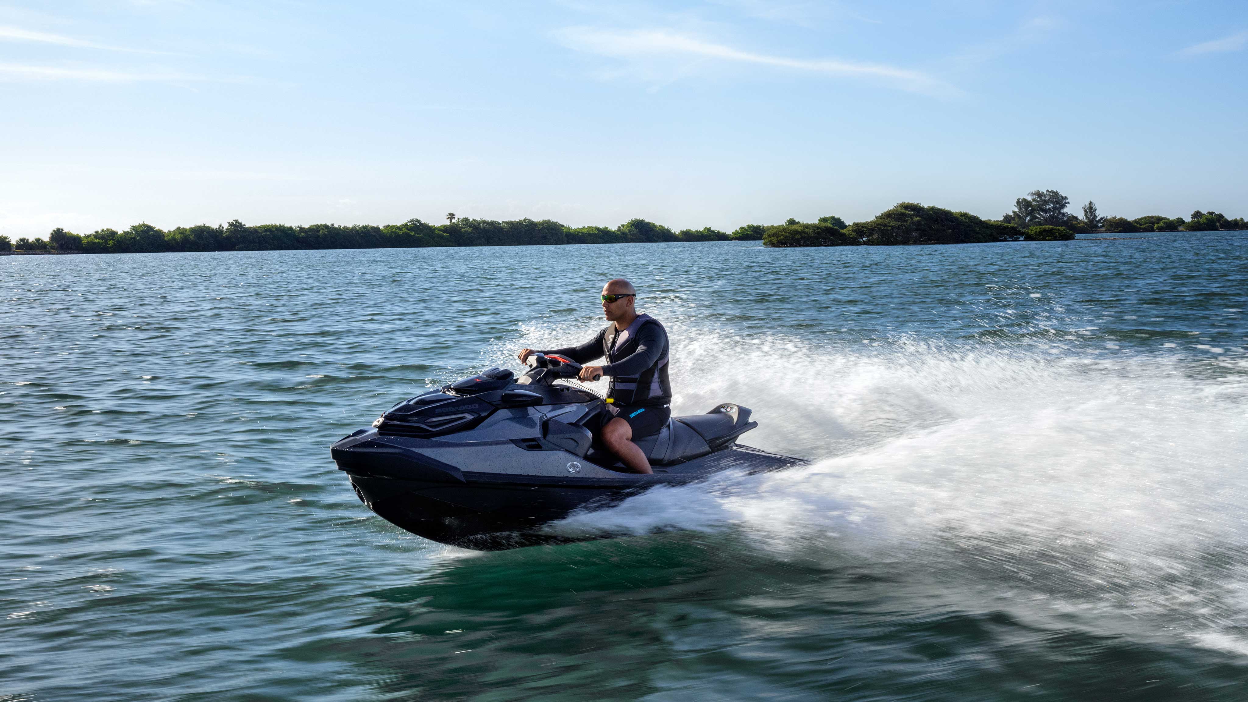 Man riding a Sea-Doo RTX-X