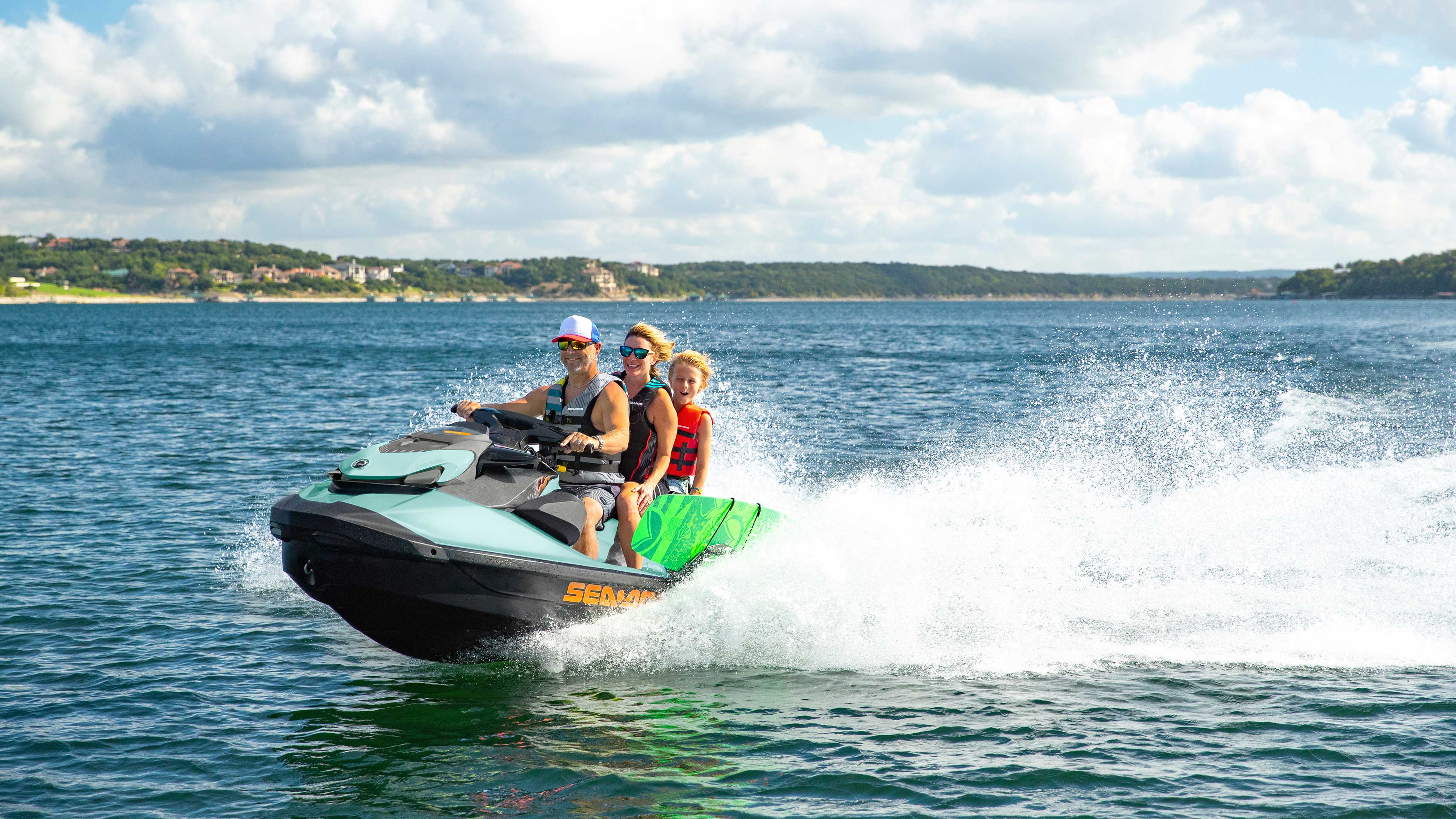 Family on a 2022 Sea-Doo Wake