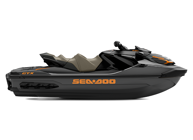 Sea-Doo GTX 230 without sound system MY22 - Eclipse Black / Orange Crush - Side view