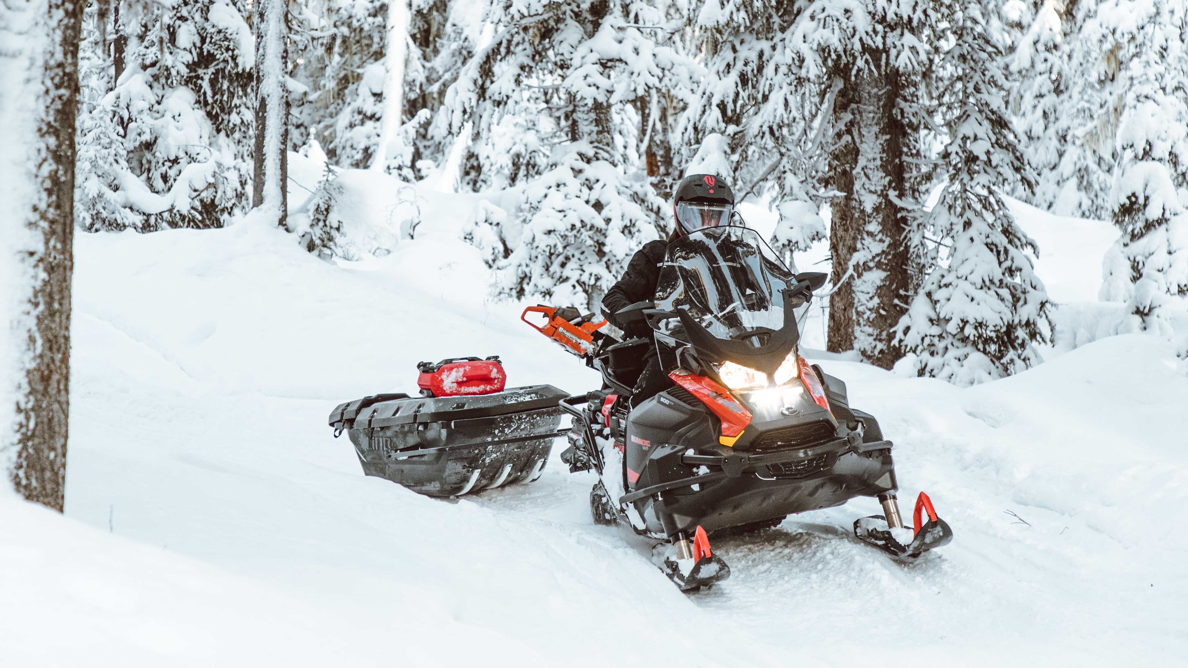 Man going to work with a Ski-Doo Skandic