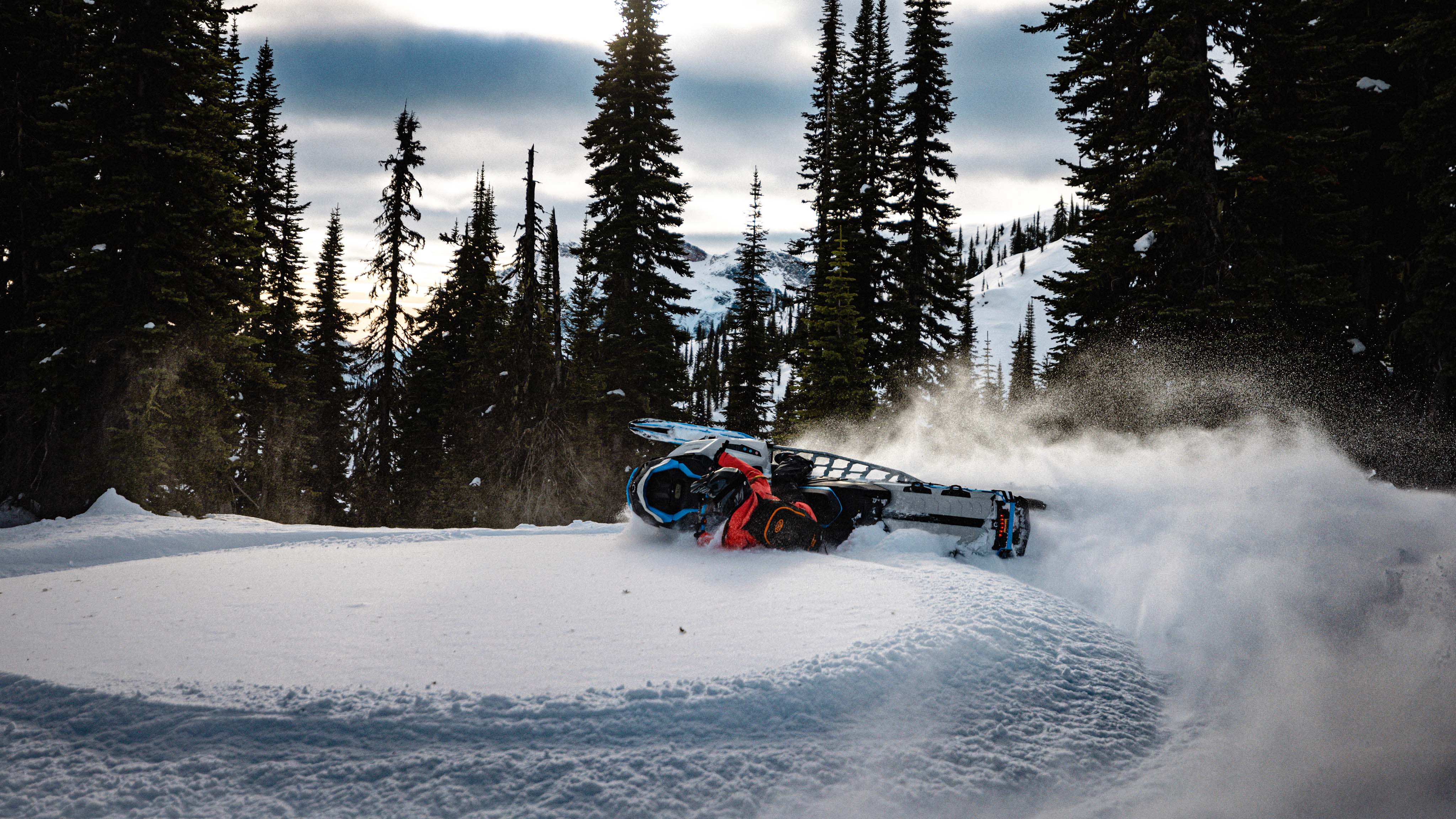 Ski-Doo taking a turn in deep powder