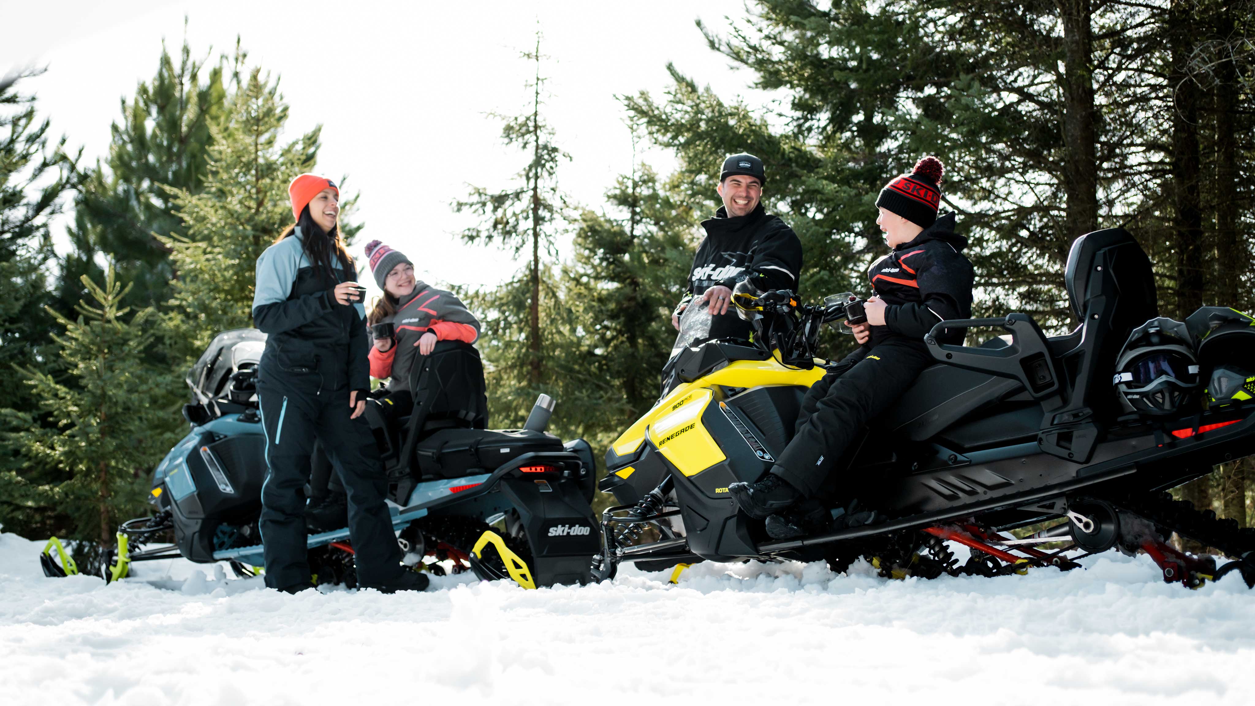 Family enjoying a Ski-Doo Ride