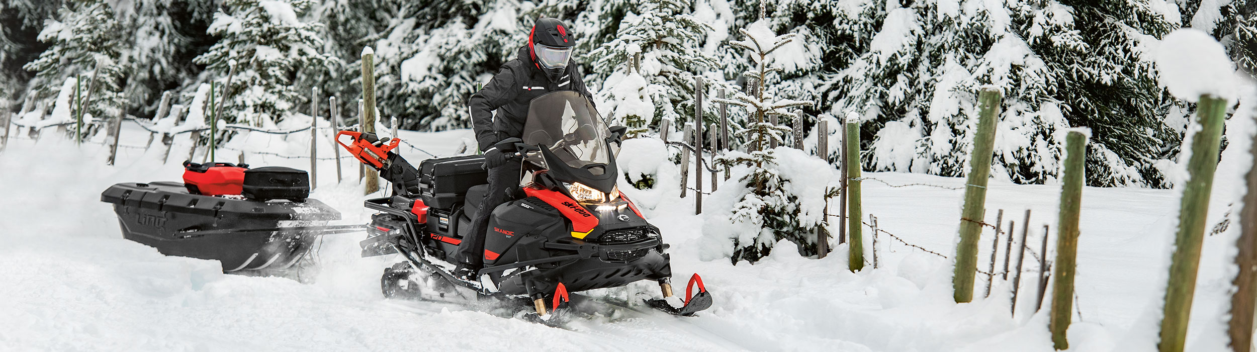 Man going to work with a Ski-Doo Skandic