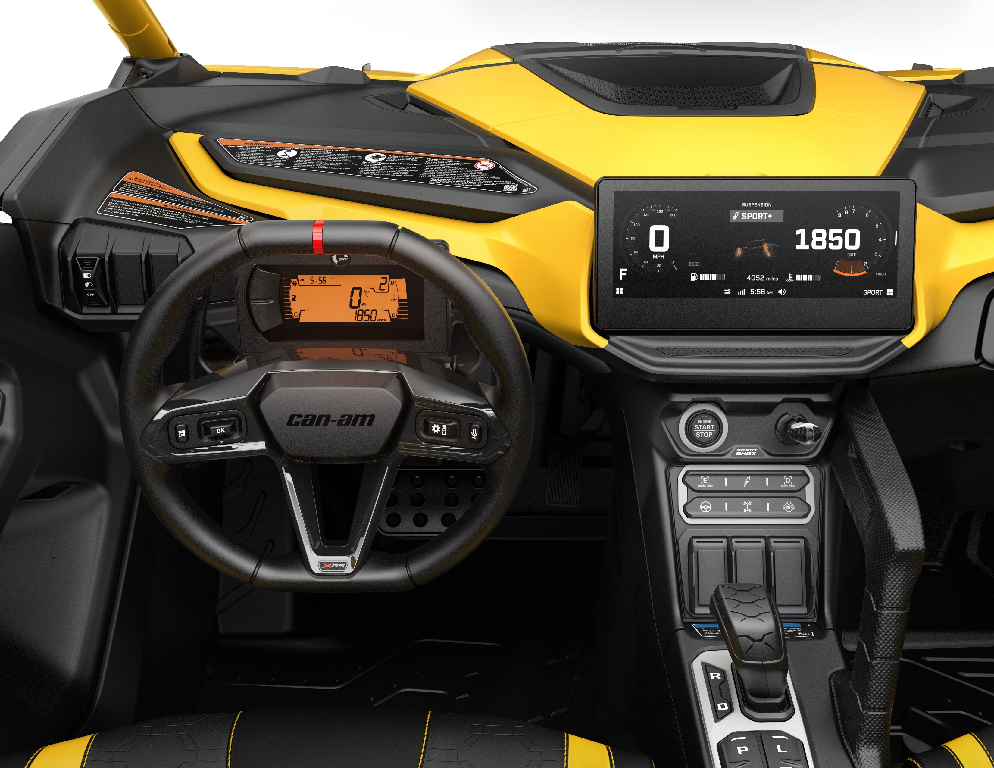 A Can-Am Maverick R Inside
