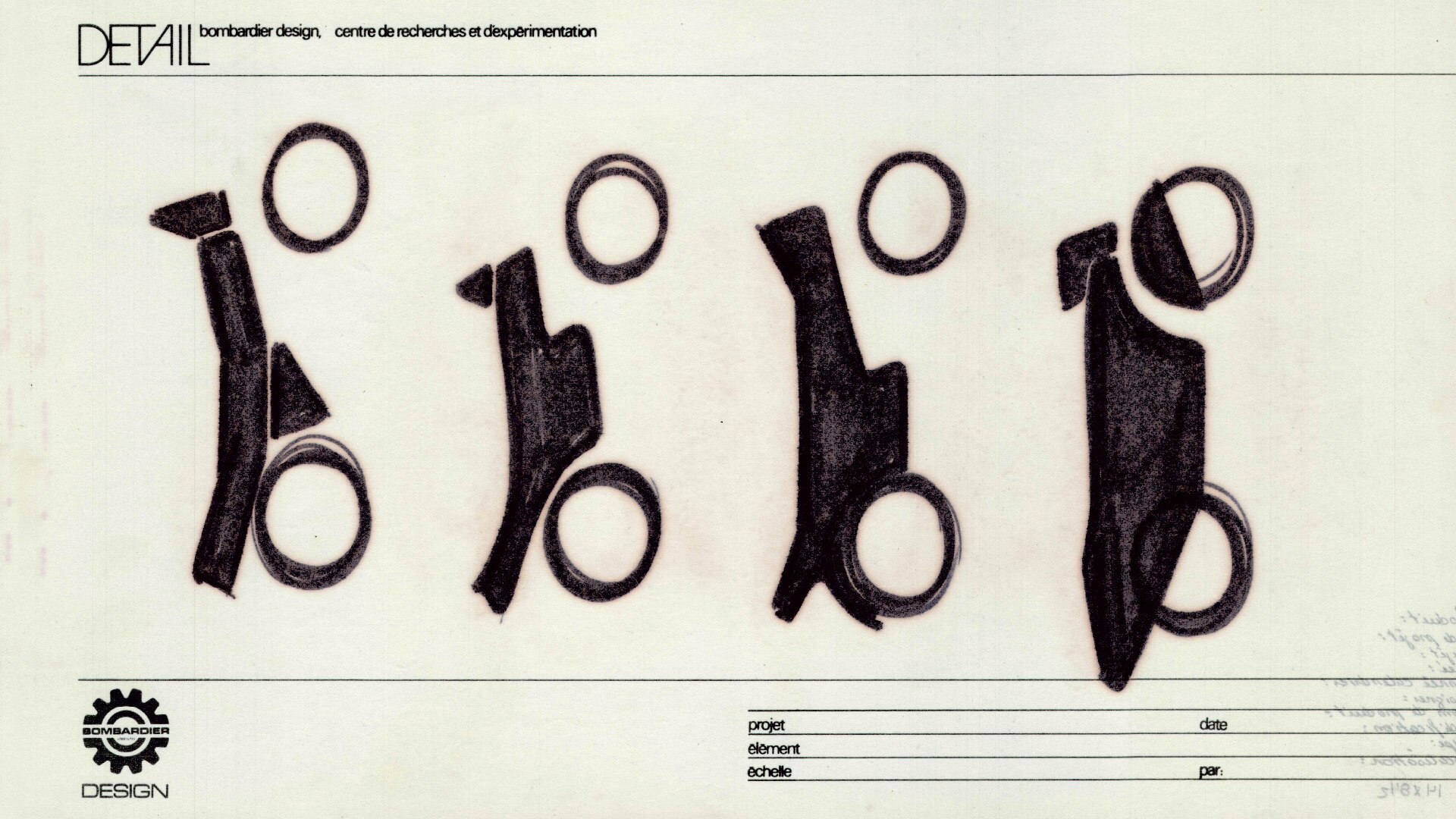 Early sketch of a Can-Am Spyder vehicle